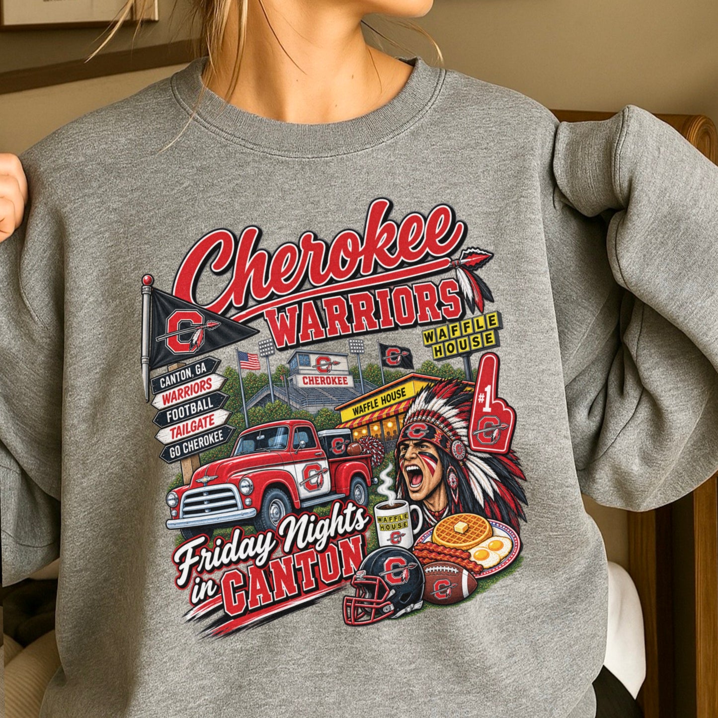 Cherokee Friday Nights Crewneck Sweatshirt ON SALE UNTIL 09/04/26