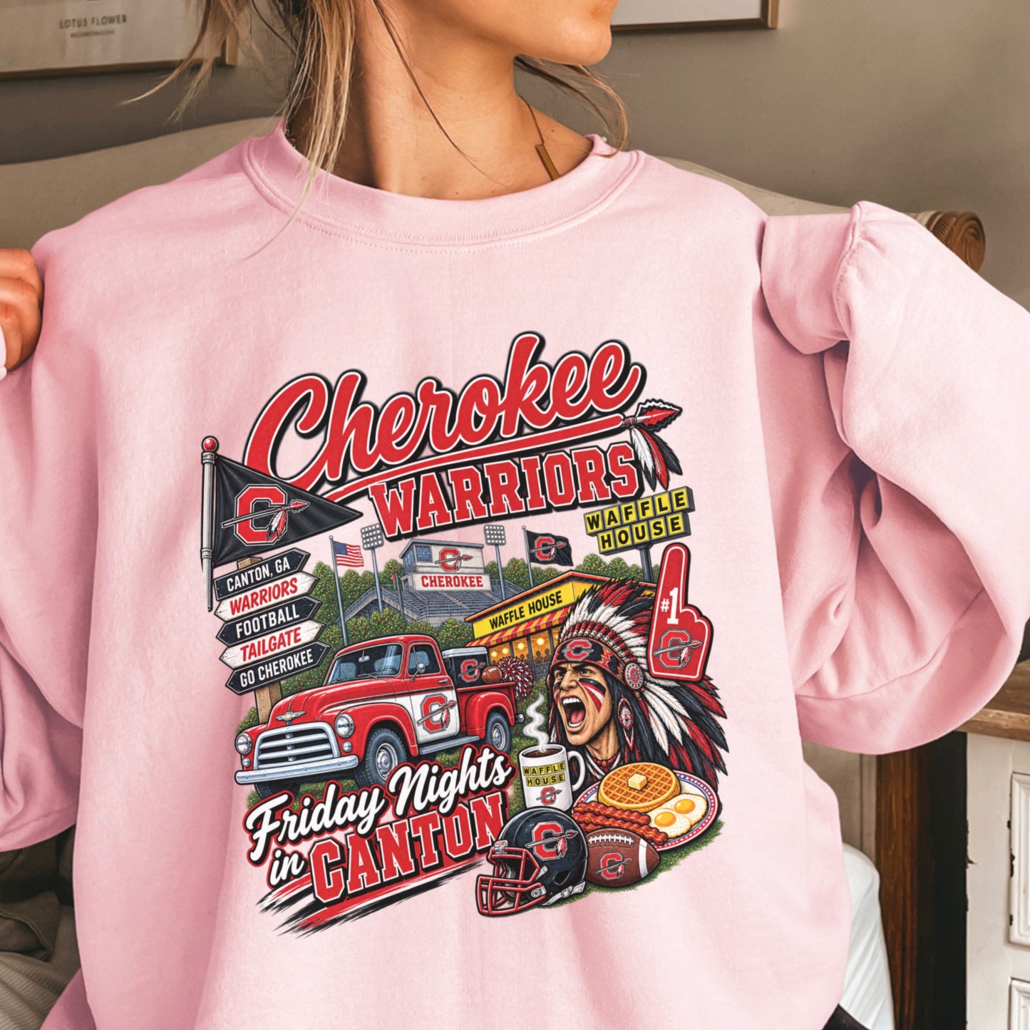 Cherokee Friday Nights Crewneck Sweatshirt ON SALE UNTIL 09/04/26