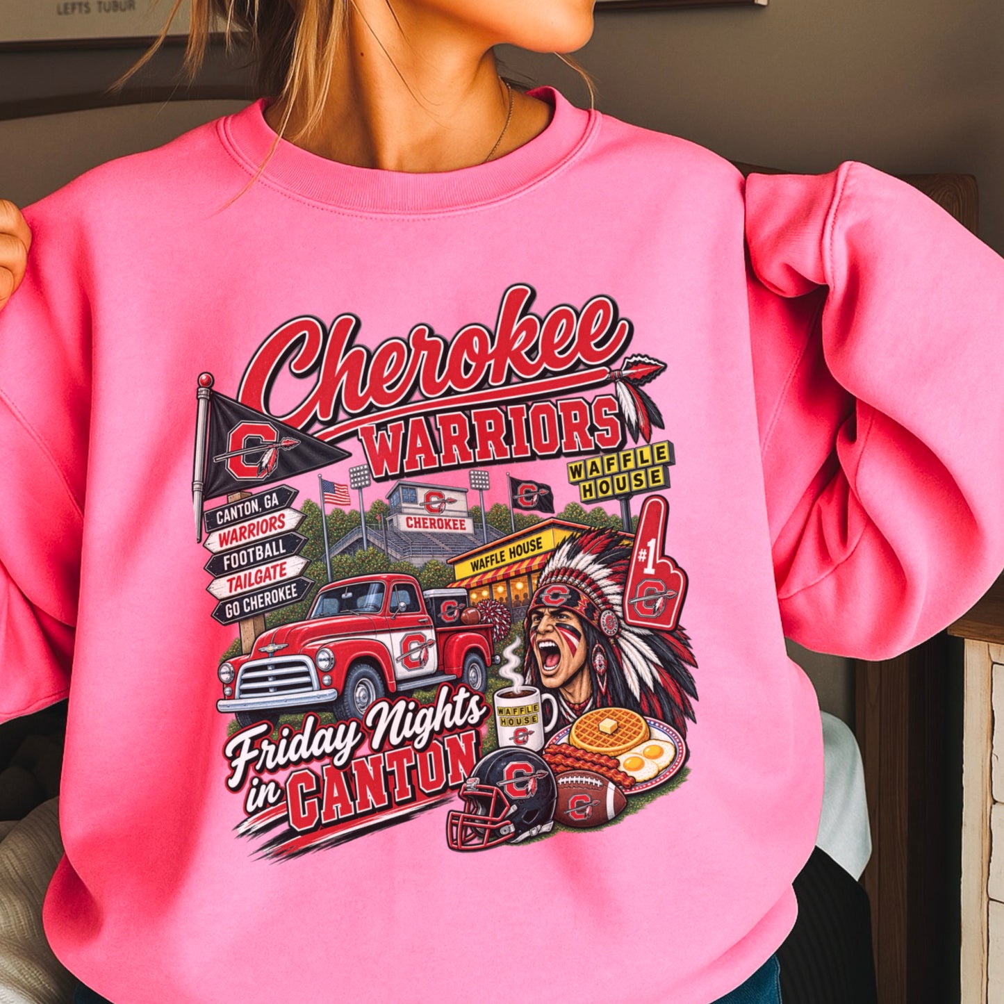 Cherokee Friday Nights Crewneck Sweatshirt ON SALE UNTIL 09/04/26