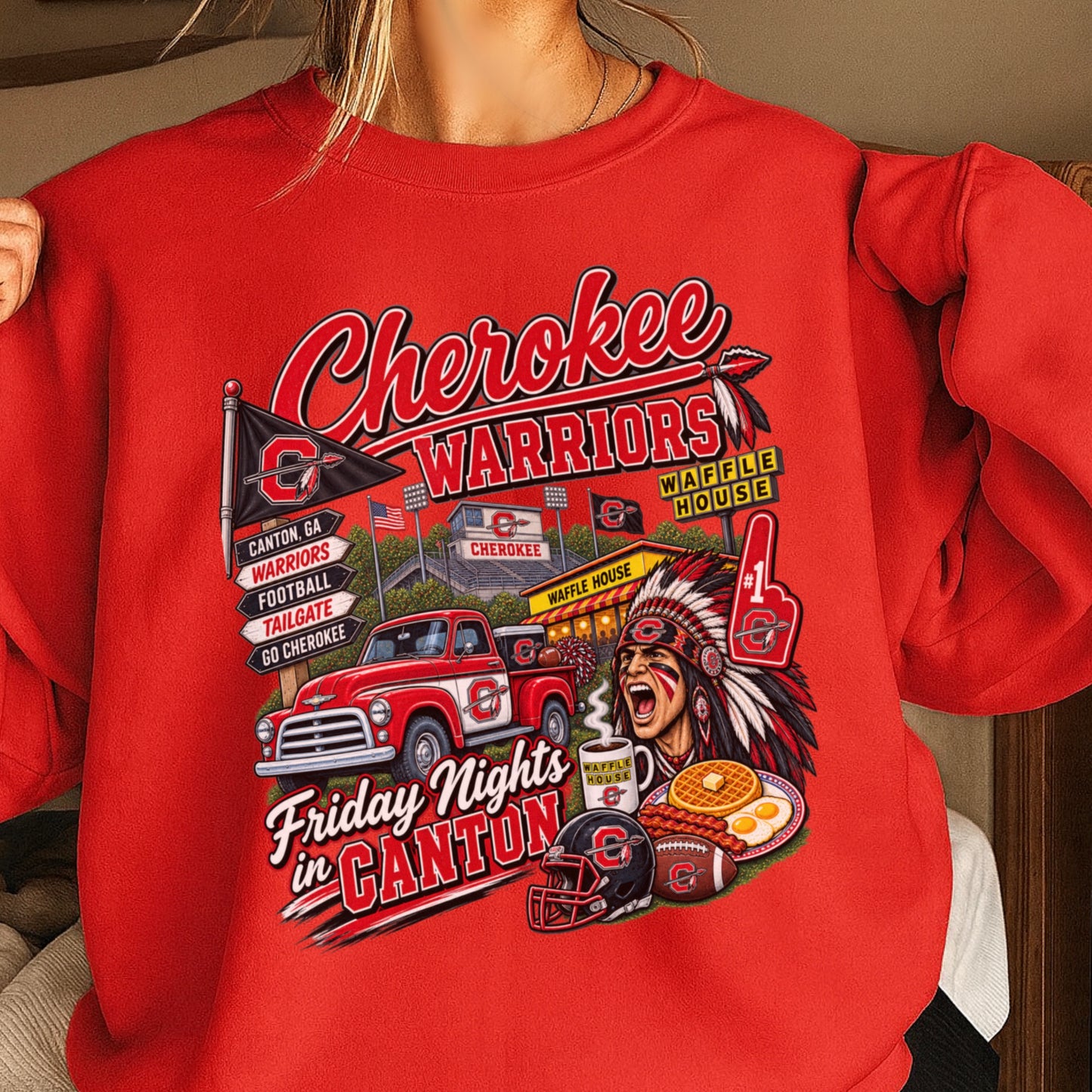 Cherokee Friday Nights Crewneck Sweatshirt ON SALE UNTIL 09/04/26