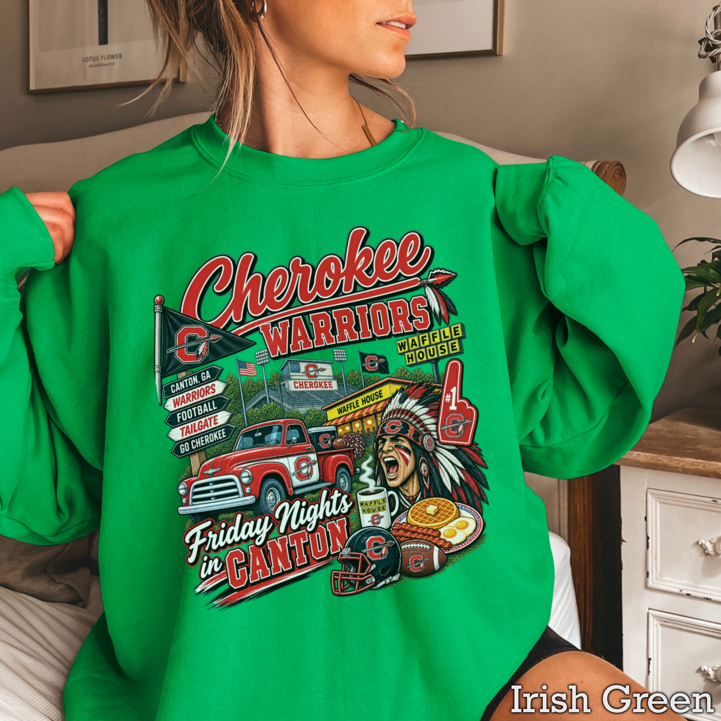 Cherokee Friday Nights Crewneck Sweatshirt ON SALE UNTIL 09/04/26