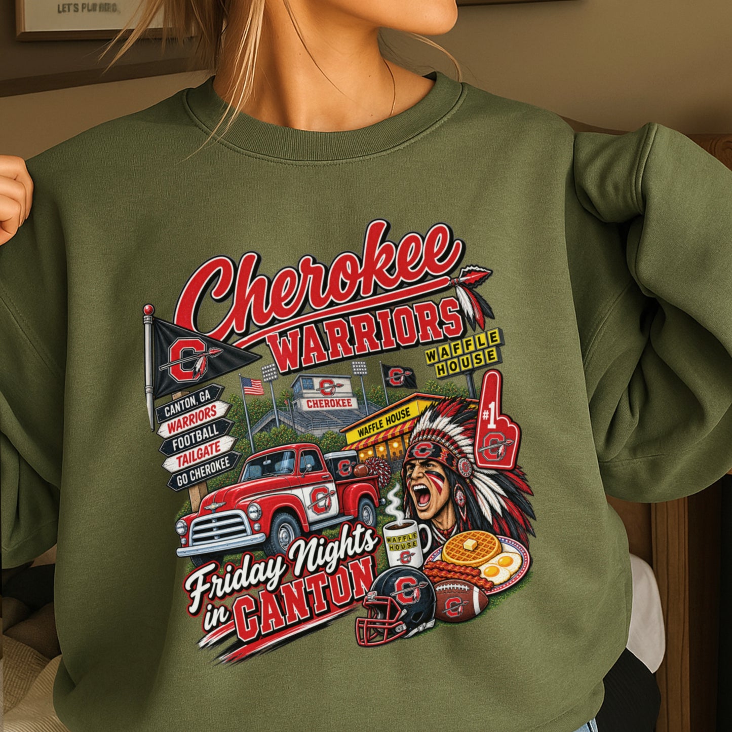 Cherokee Friday Nights Crewneck Sweatshirt ON SALE UNTIL 09/04/26