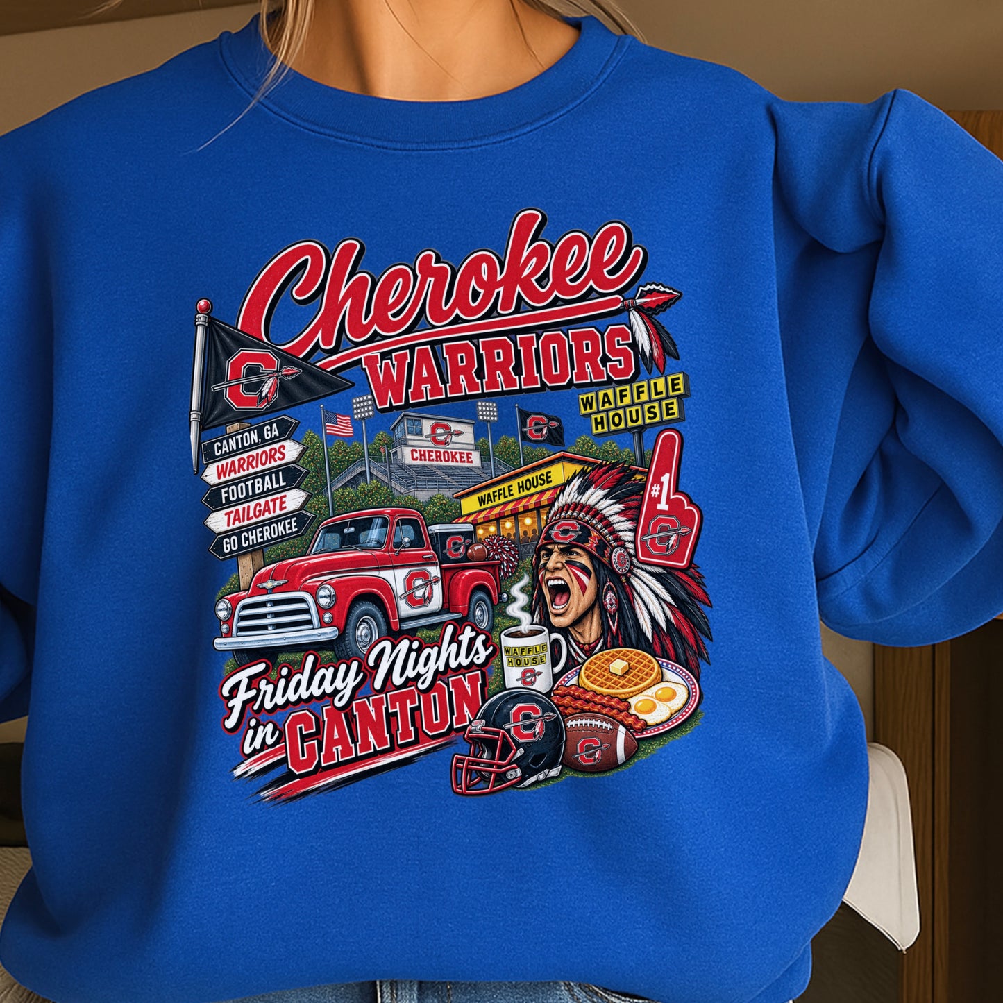 Cherokee Friday Nights Crewneck Sweatshirt ON SALE UNTIL 09/04/26