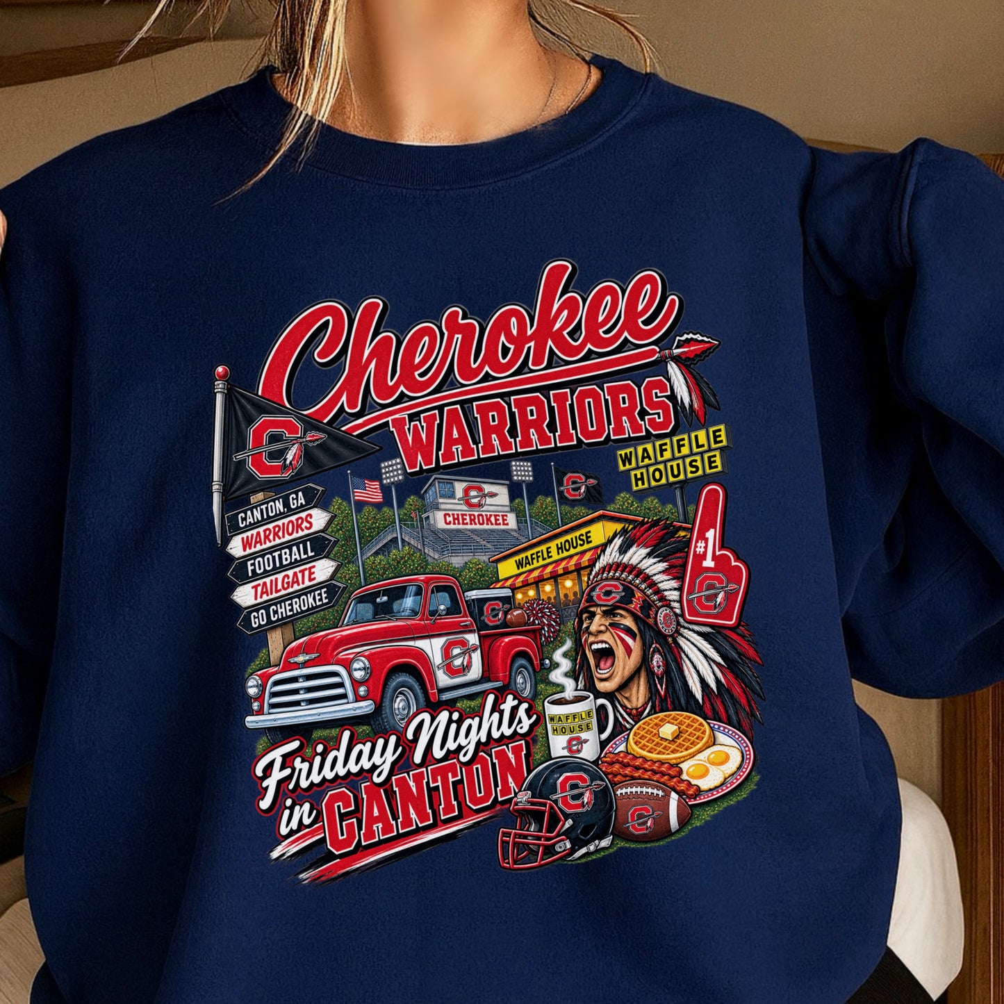 Cherokee Friday Nights Crewneck Sweatshirt ON SALE UNTIL 09/04/26