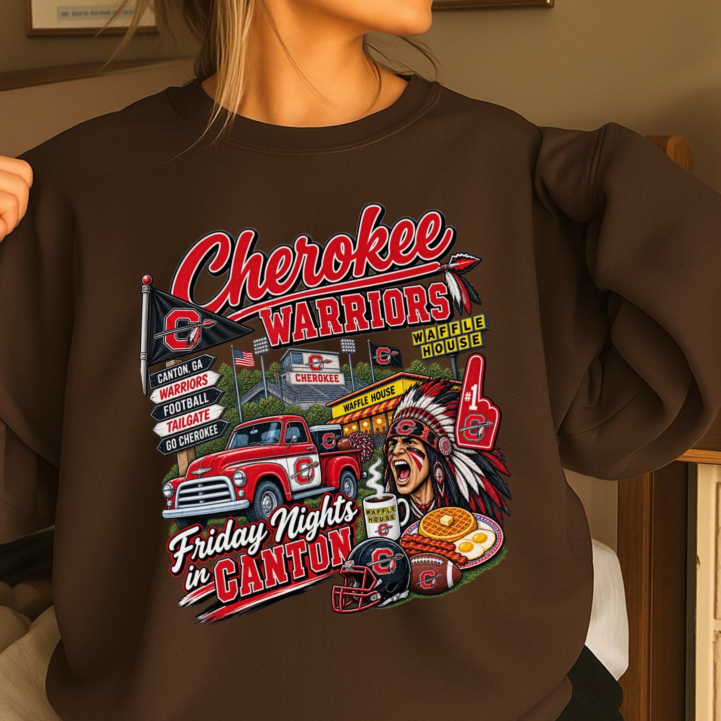 Cherokee Friday Nights Crewneck Sweatshirt ON SALE UNTIL 09/04/26