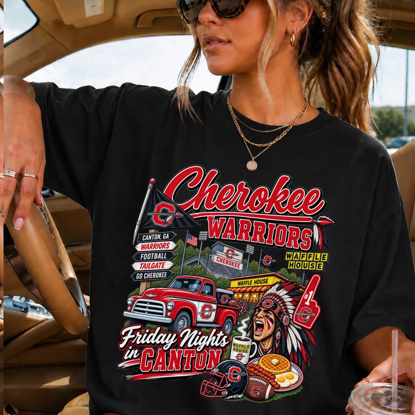 Cherokee Friday Nights Comfort Color Graphic Tee ON SALE UNTIL 09/04/26