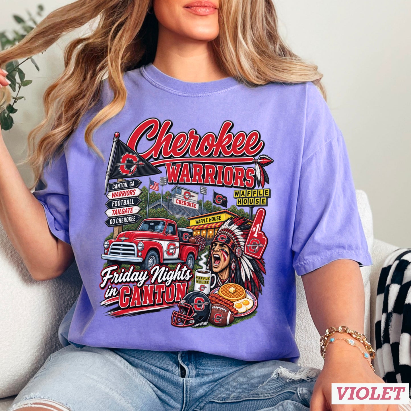 Cherokee Friday Nights Comfort Color Graphic Tee ON SALE UNTIL 09/04/26