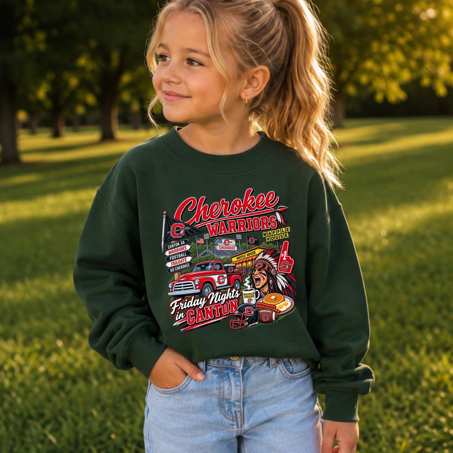 Cherokee Friday Nights Youth Crewneck Sweatshirt ON SALE UNTIL 09/04/26