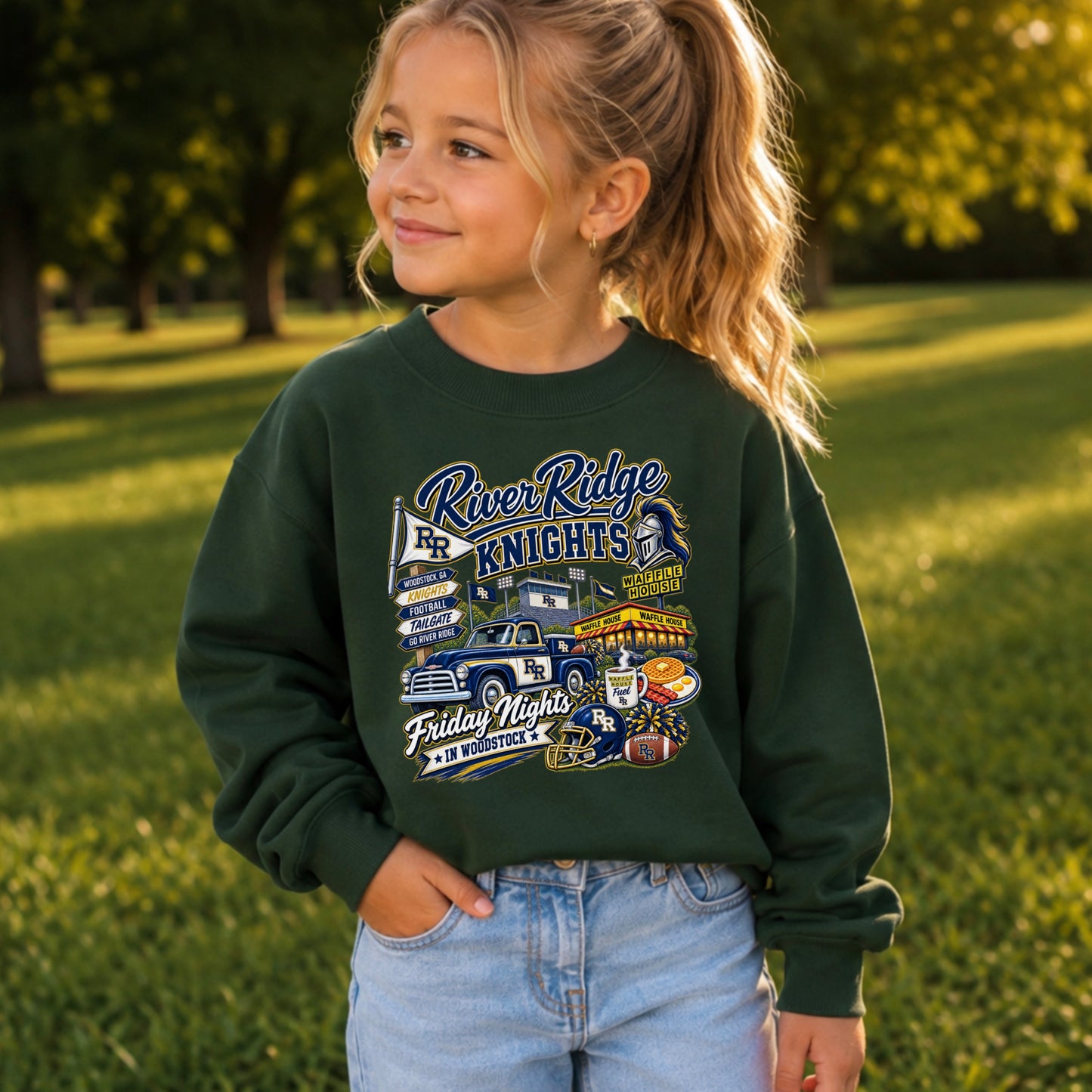 River Ridge Friday Nights Youth Crewneck Sweatshirt ON SALE UNTIL 09/04/26