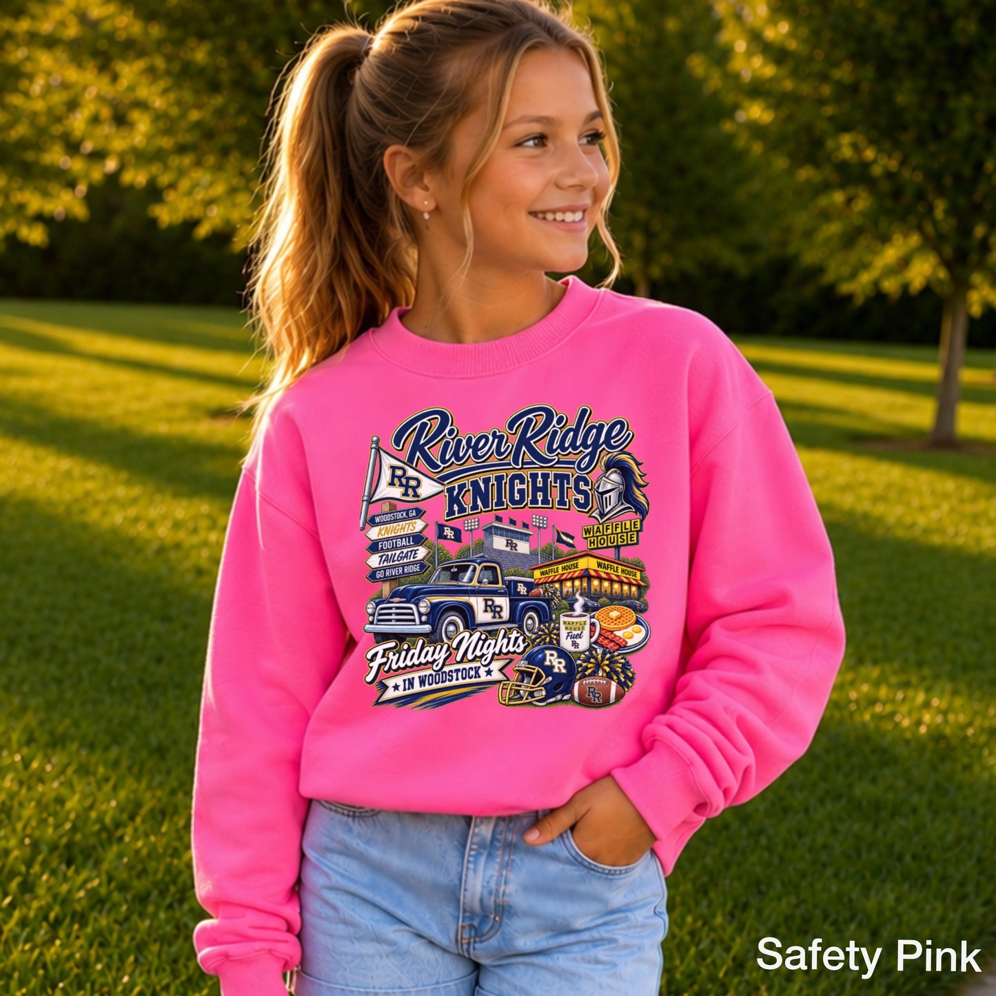 River Ridge Friday Nights Youth Crewneck Sweatshirt ON SALE UNTIL 09/04/26