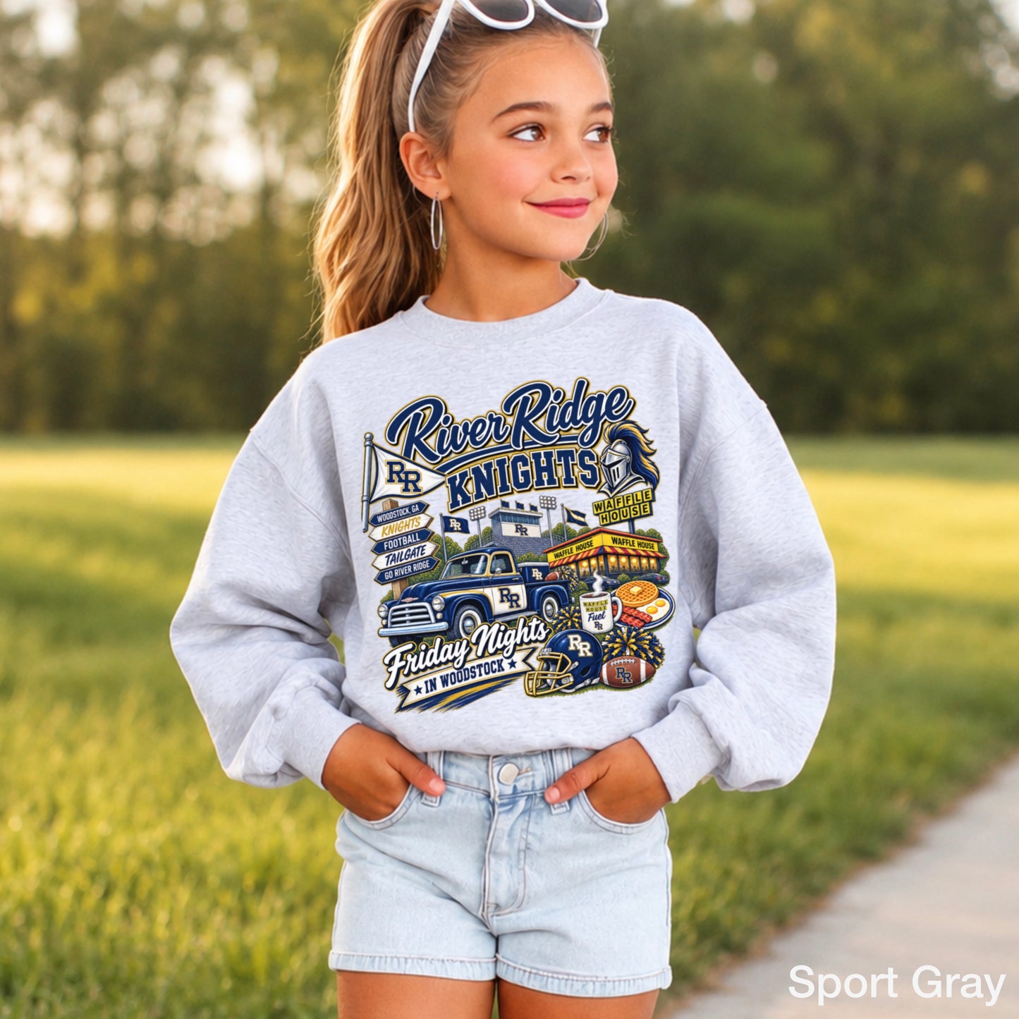 River Ridge Friday Nights Youth Crewneck Sweatshirt ON SALE UNTIL 09/04/26