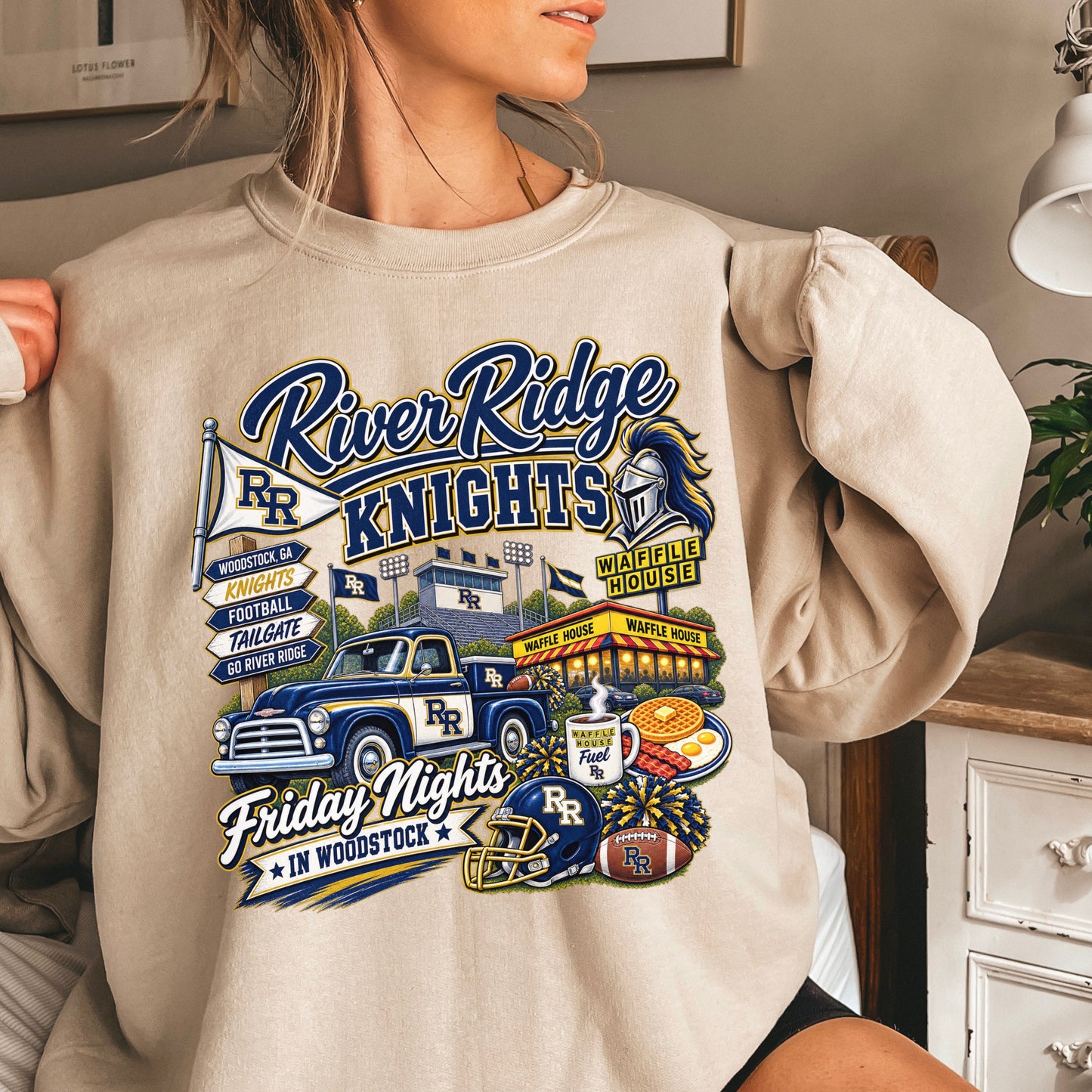 River Ridge Friday Nights Crewneck Sweatshirt ON SALE UNTIL 09/04/26
