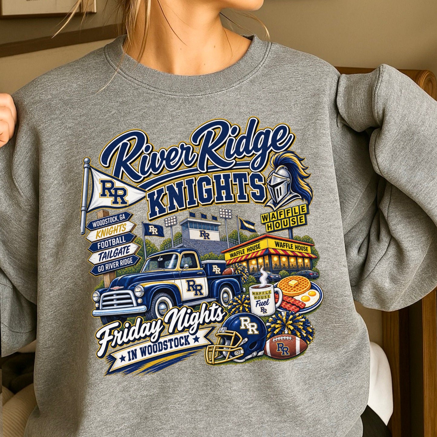 River Ridge Friday Nights Crewneck Sweatshirt ON SALE UNTIL 09/04/26