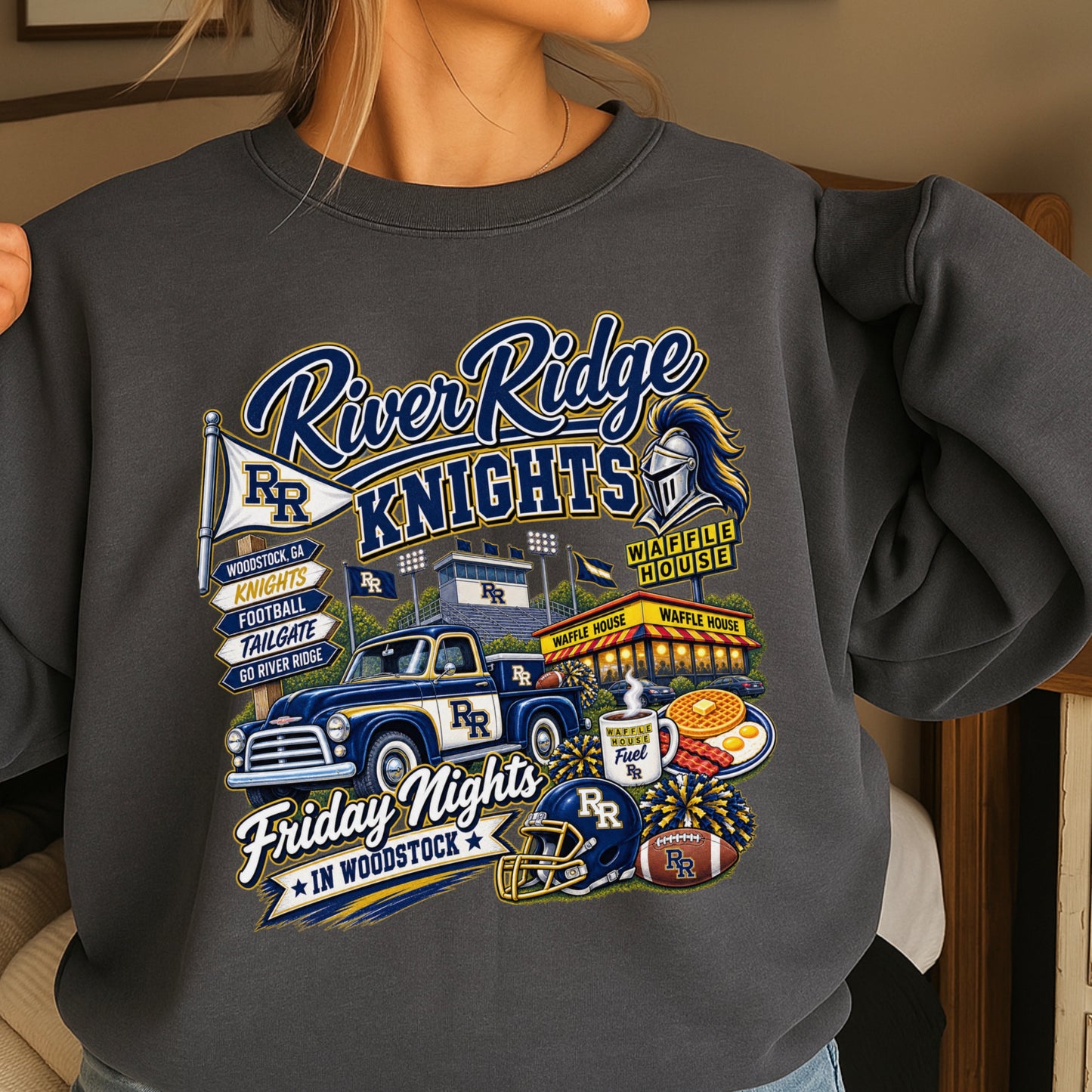 River Ridge Friday Nights Crewneck Sweatshirt ON SALE UNTIL 09/04/26