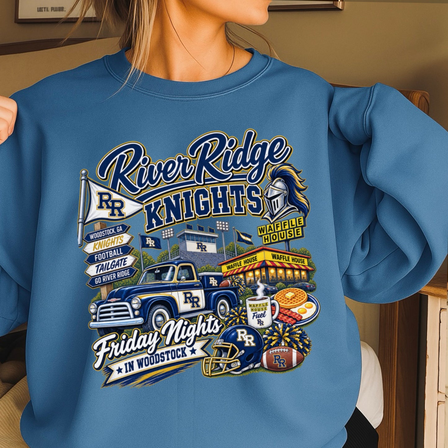 River Ridge Friday Nights Crewneck Sweatshirt ON SALE UNTIL 09/04/26
