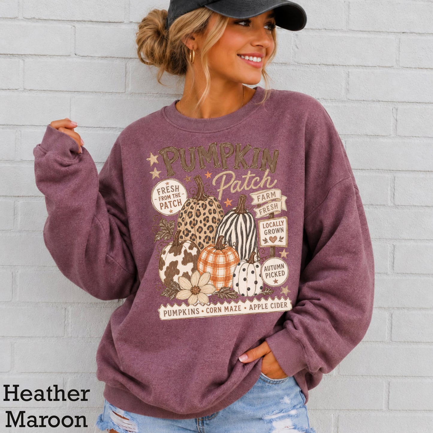 Fall Pumpkin Patch Crewneck Sweatshirt