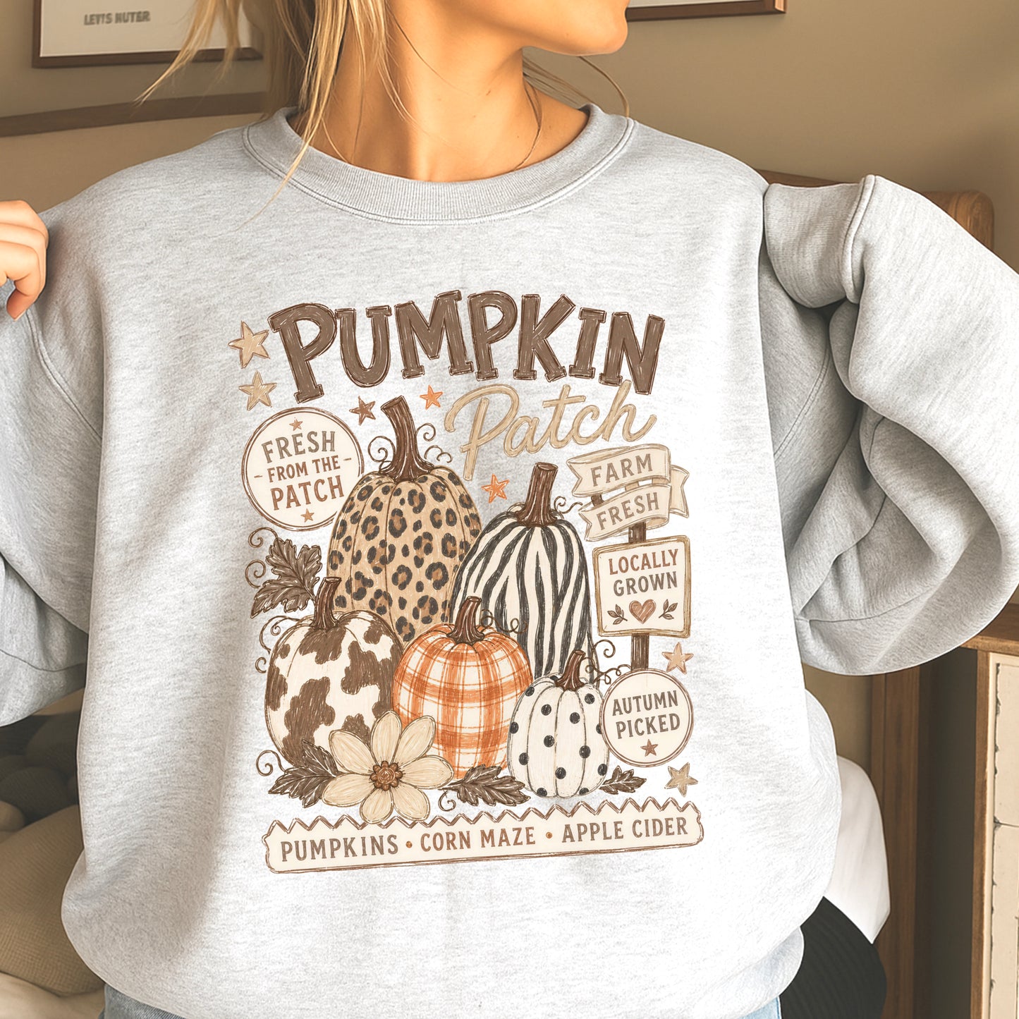 Fall Pumpkin Patch Crewneck Sweatshirt