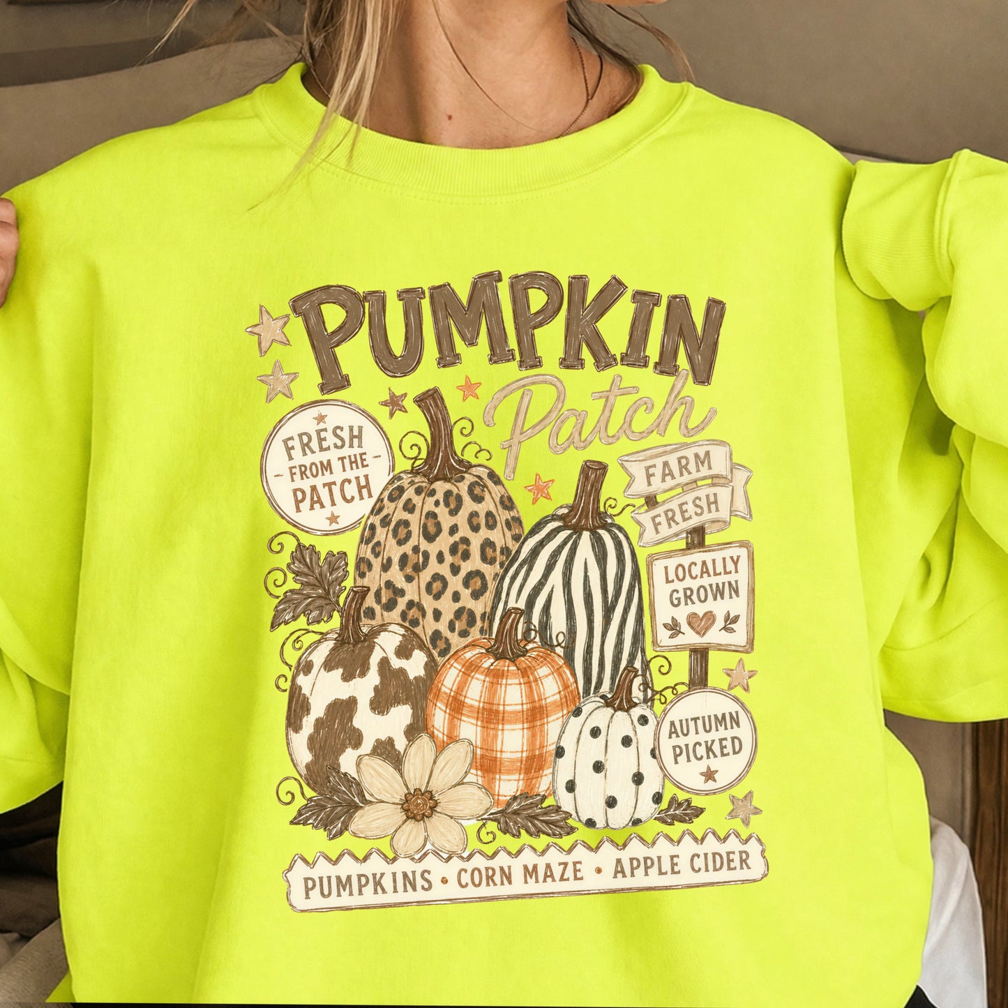 Fall Pumpkin Patch Crewneck Sweatshirt
