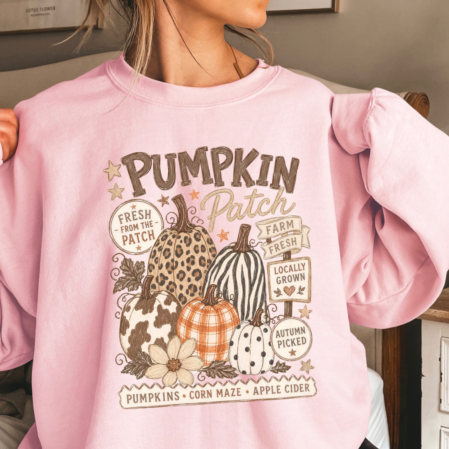 Fall Pumpkin Patch Crewneck Sweatshirt