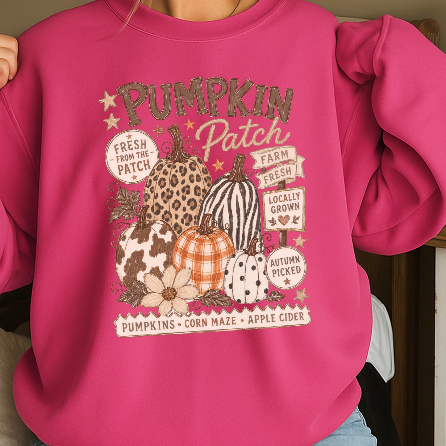 Fall Pumpkin Patch Crewneck Sweatshirt