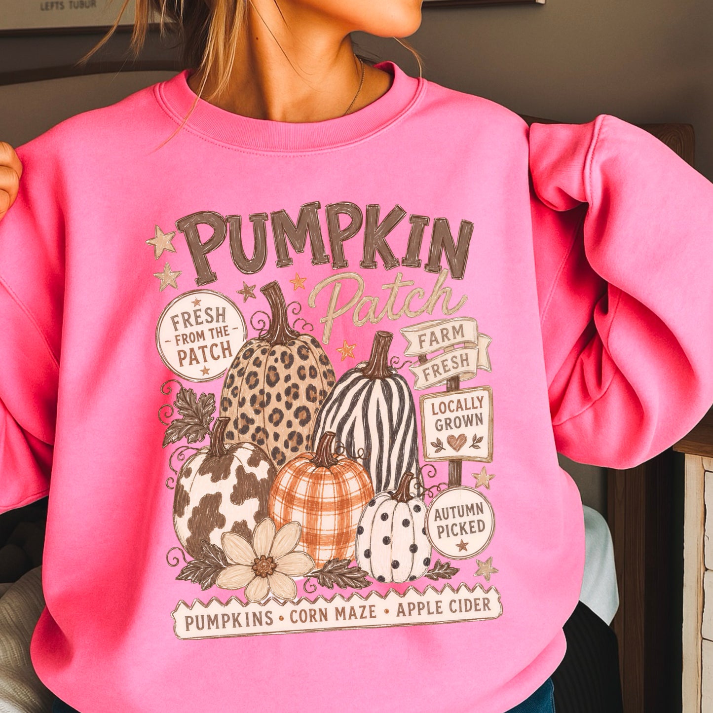 Fall Pumpkin Patch Crewneck Sweatshirt