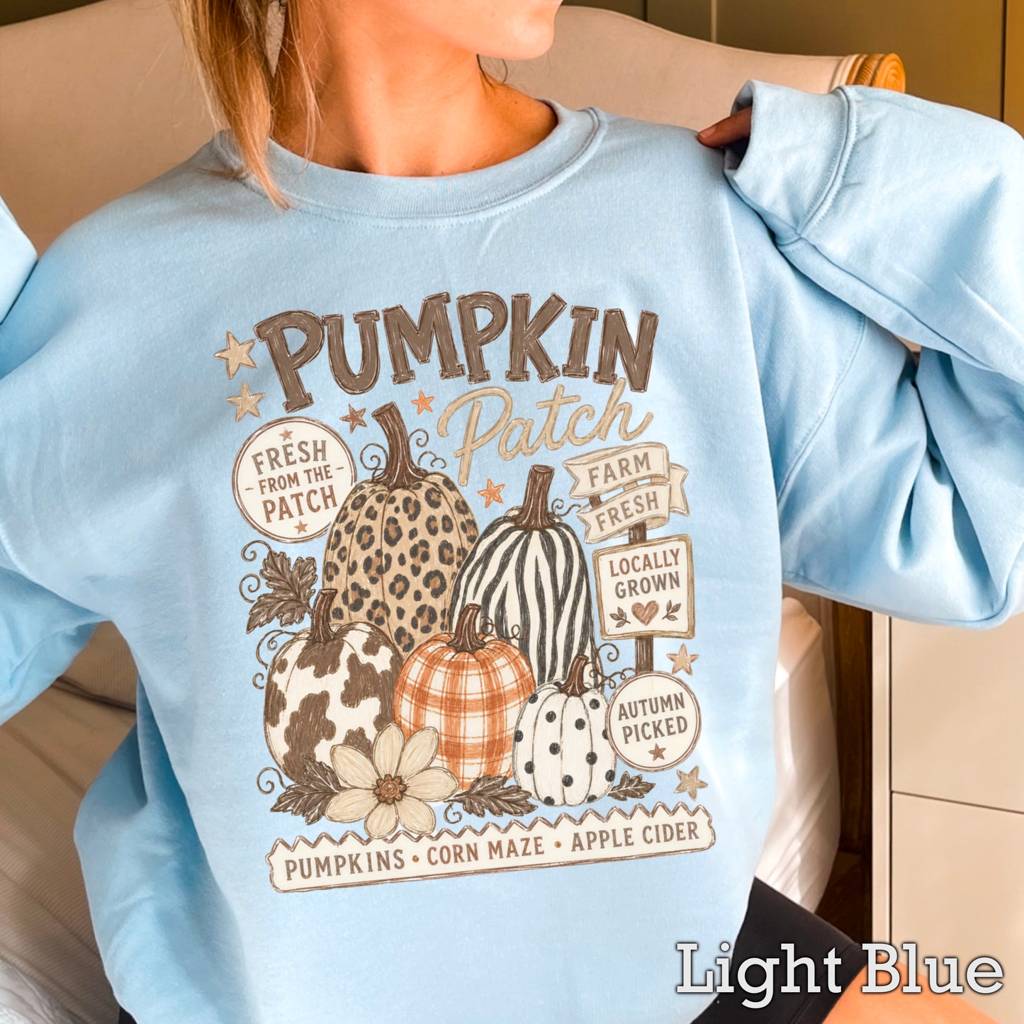 Fall Pumpkin Patch Crewneck Sweatshirt