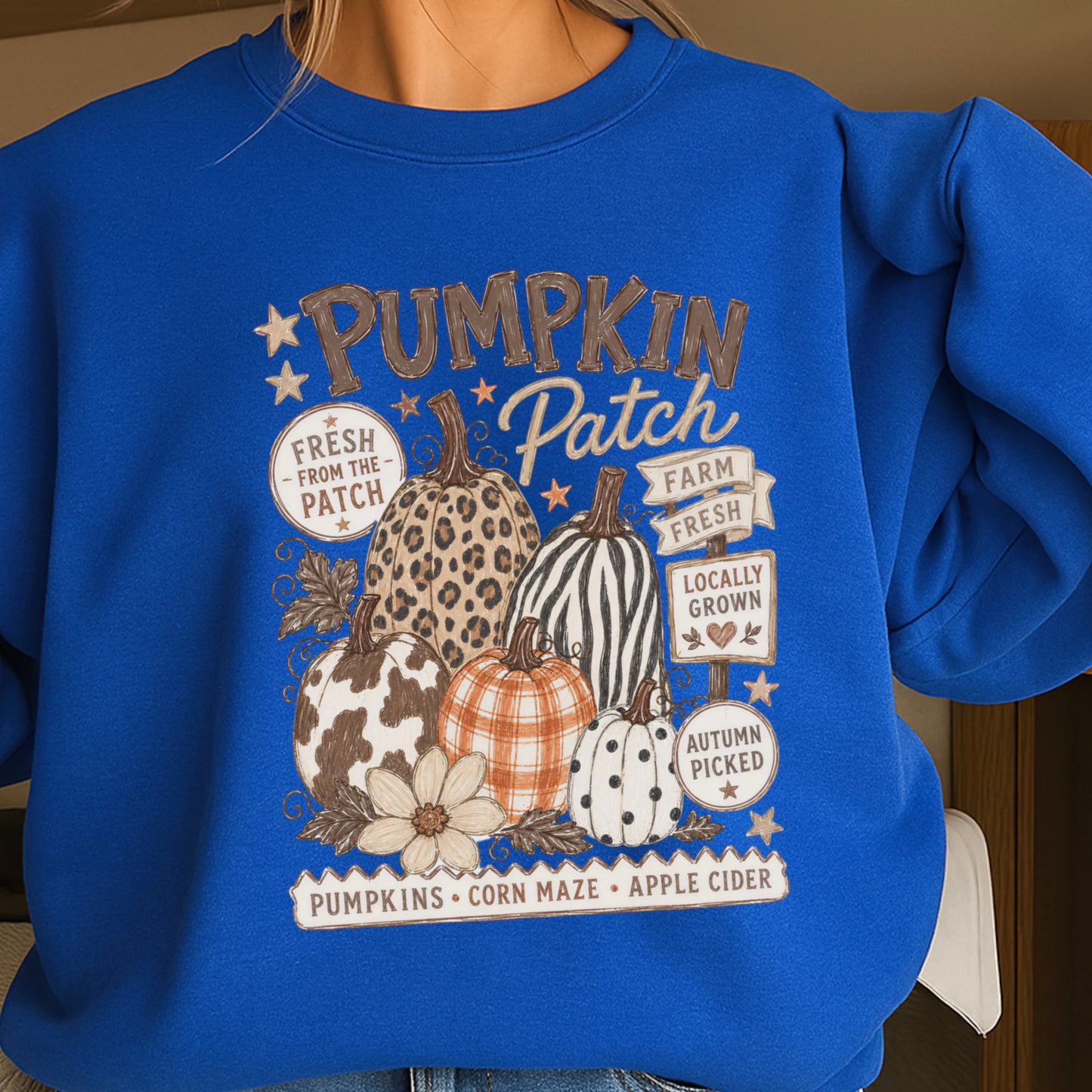 Fall Pumpkin Patch Crewneck Sweatshirt