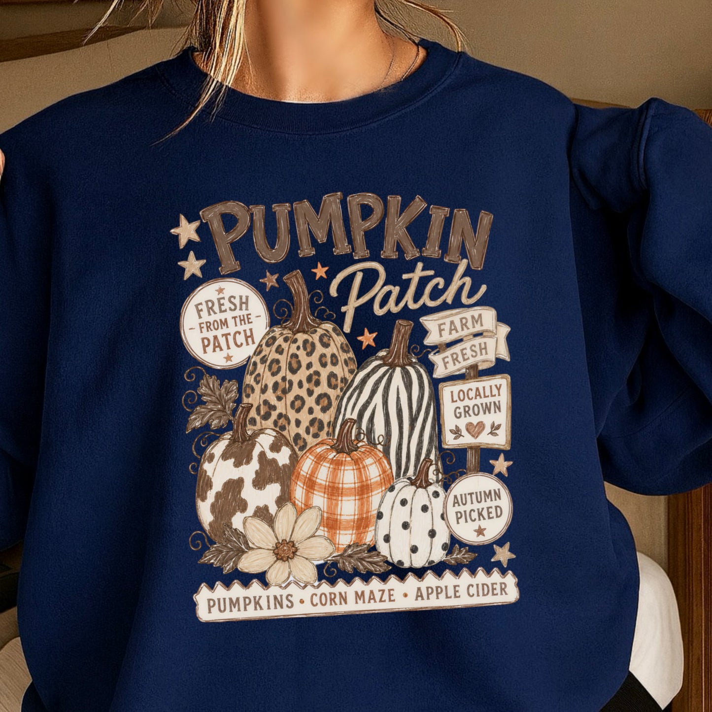 Fall Pumpkin Patch Crewneck Sweatshirt
