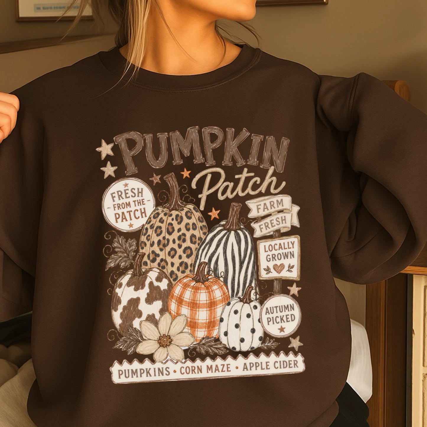 Fall Pumpkin Patch Crewneck Sweatshirt