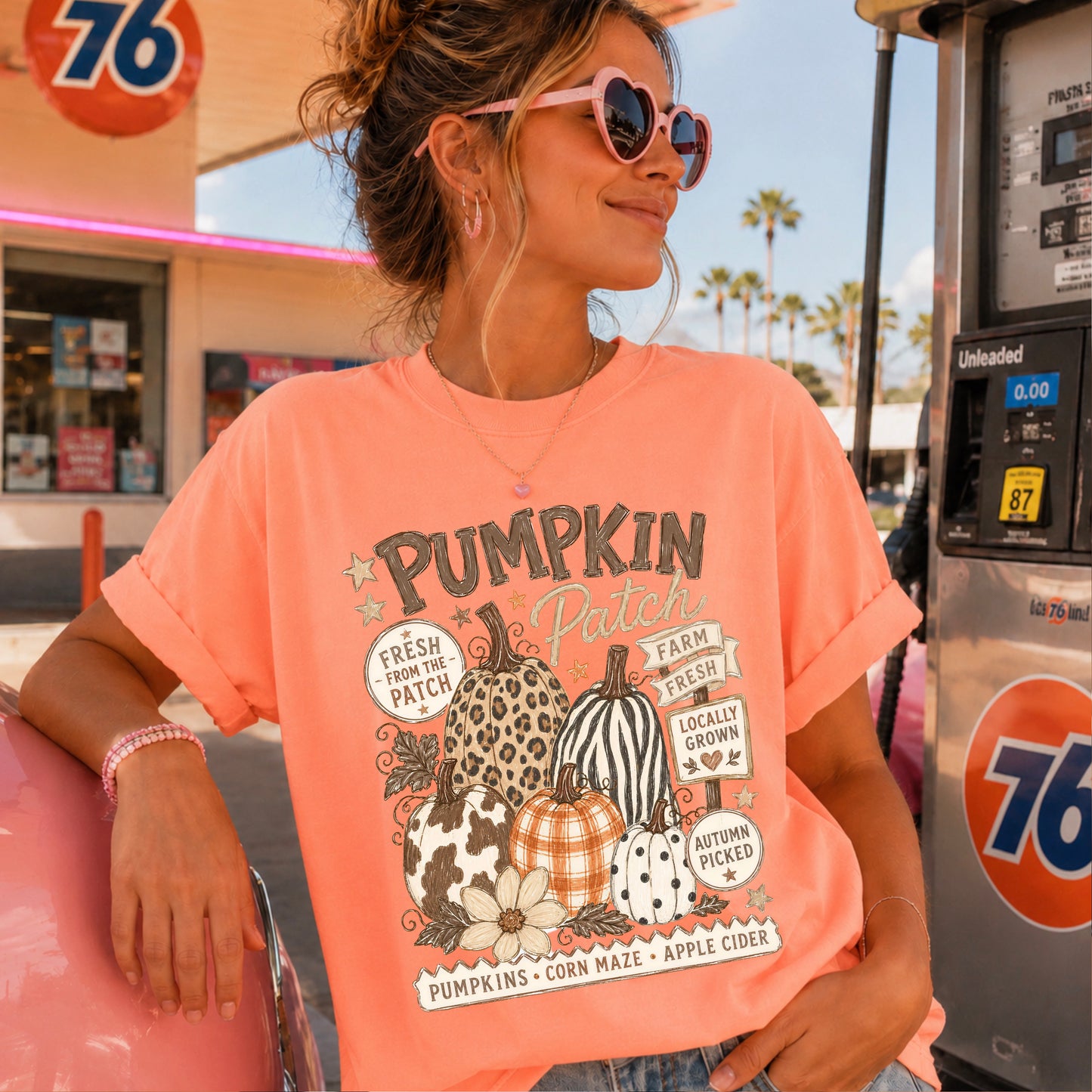 Fall Pumpkin Patch Comfort Color Graphic Tee