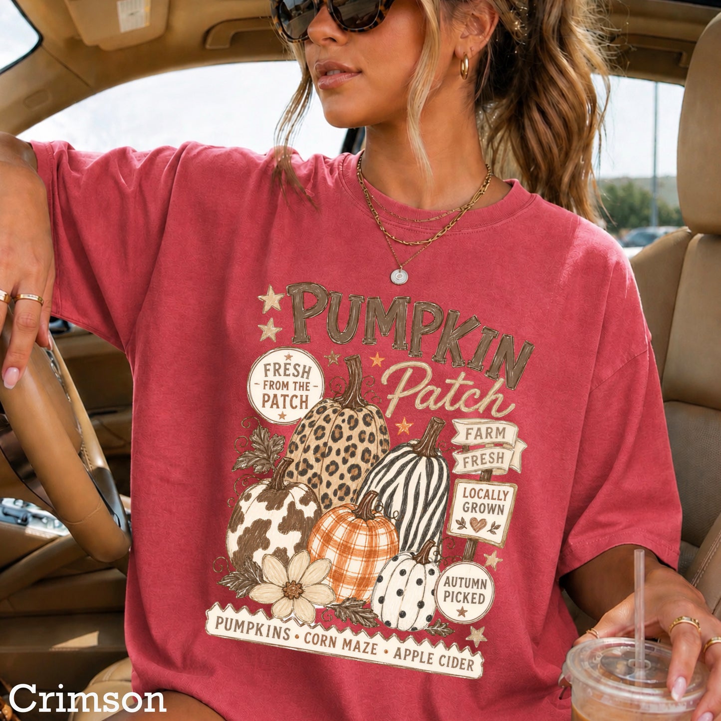 Fall Pumpkin Patch Comfort Color Graphic Tee
