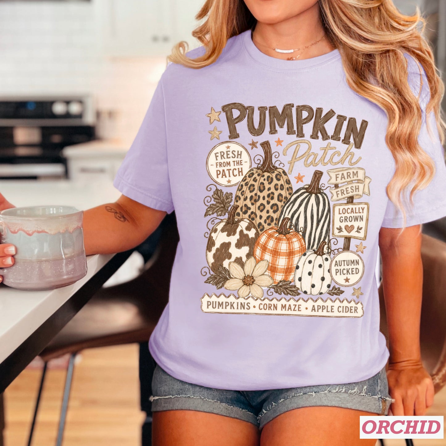 Fall Pumpkin Patch Comfort Color Graphic Tee