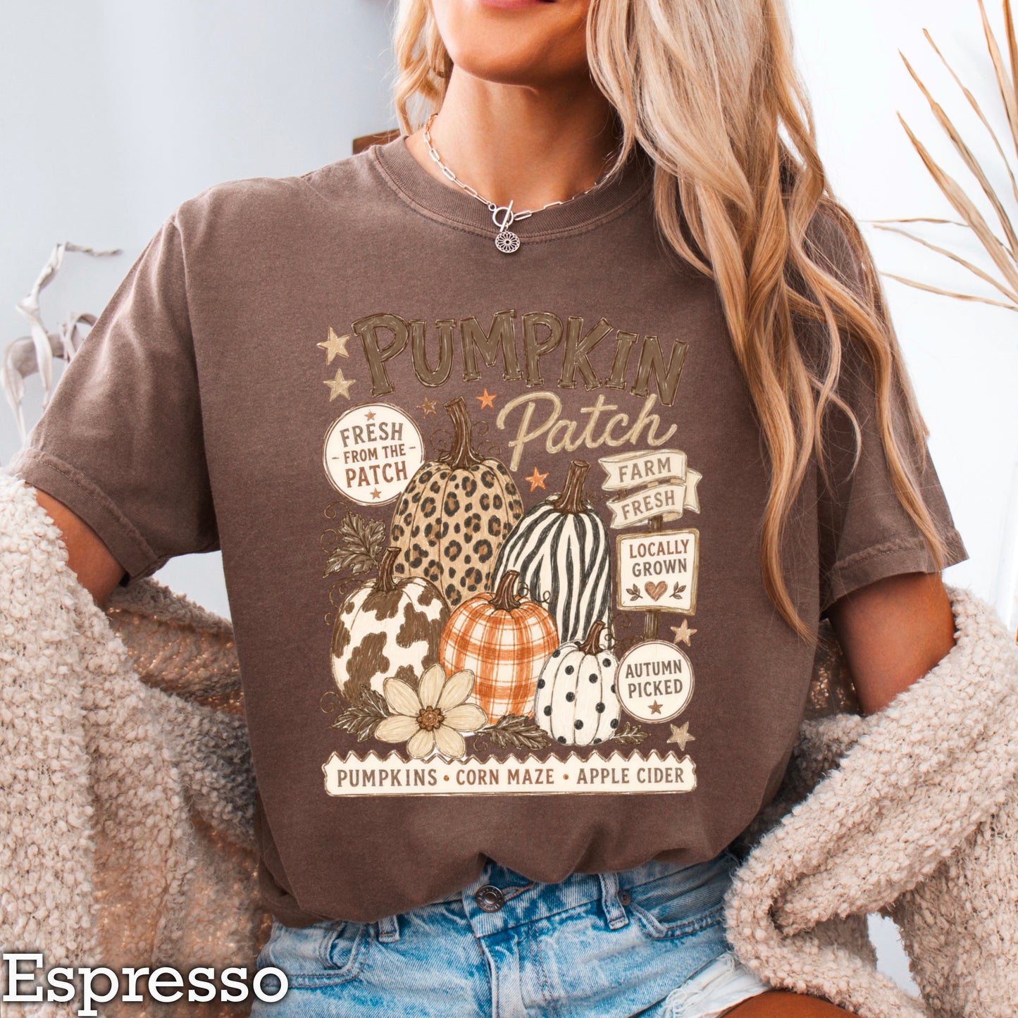 Fall Pumpkin Patch Comfort Color Graphic Tee