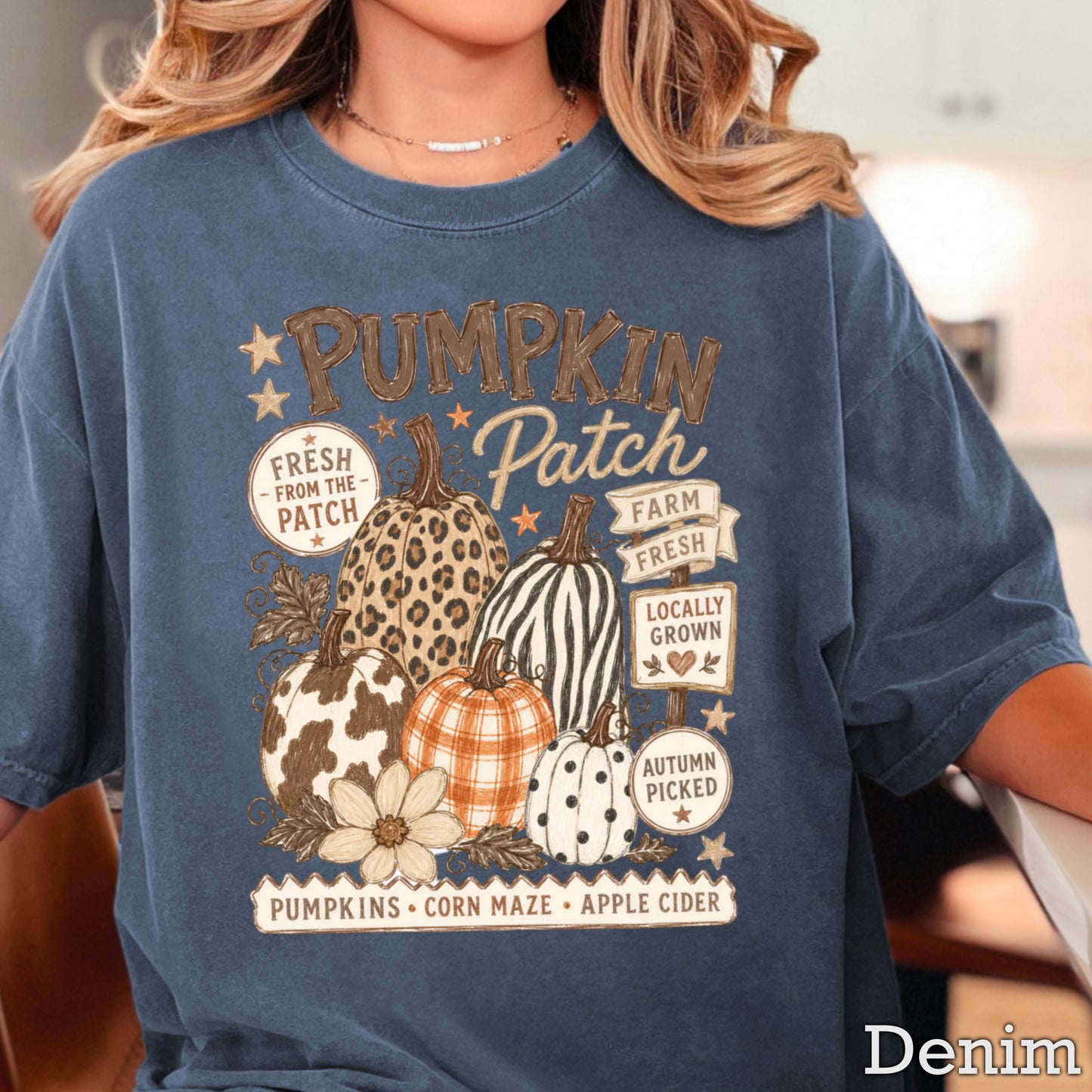 Fall Pumpkin Patch Comfort Color Graphic Tee