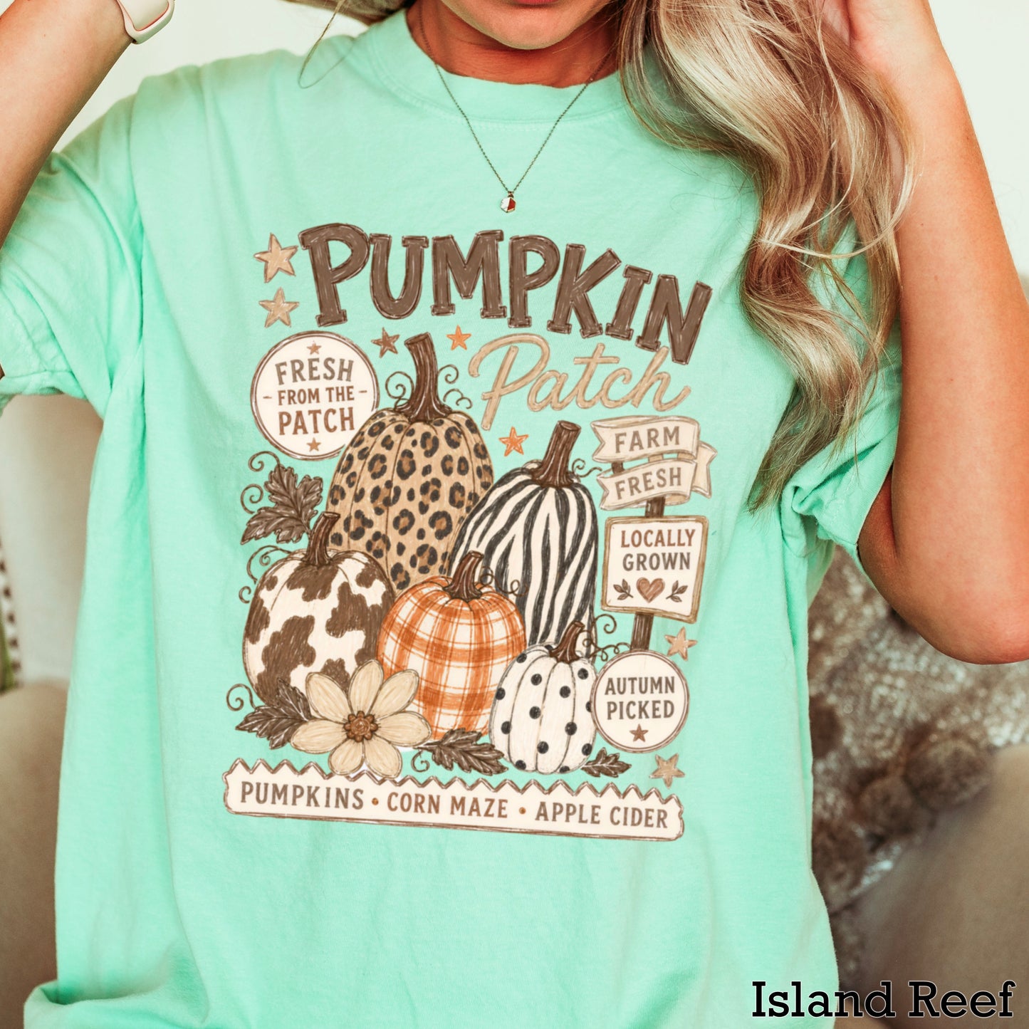 Fall Pumpkin Patch Comfort Color Graphic Tee