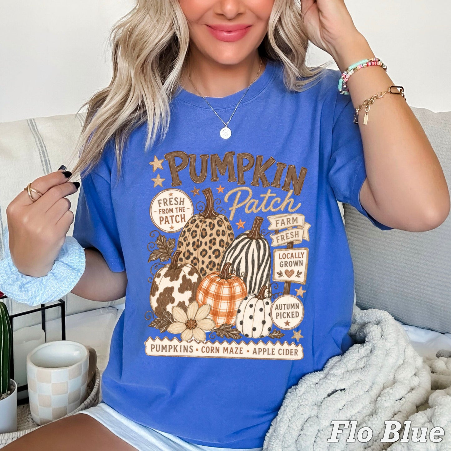 Fall Pumpkin Patch Comfort Color Graphic Tee