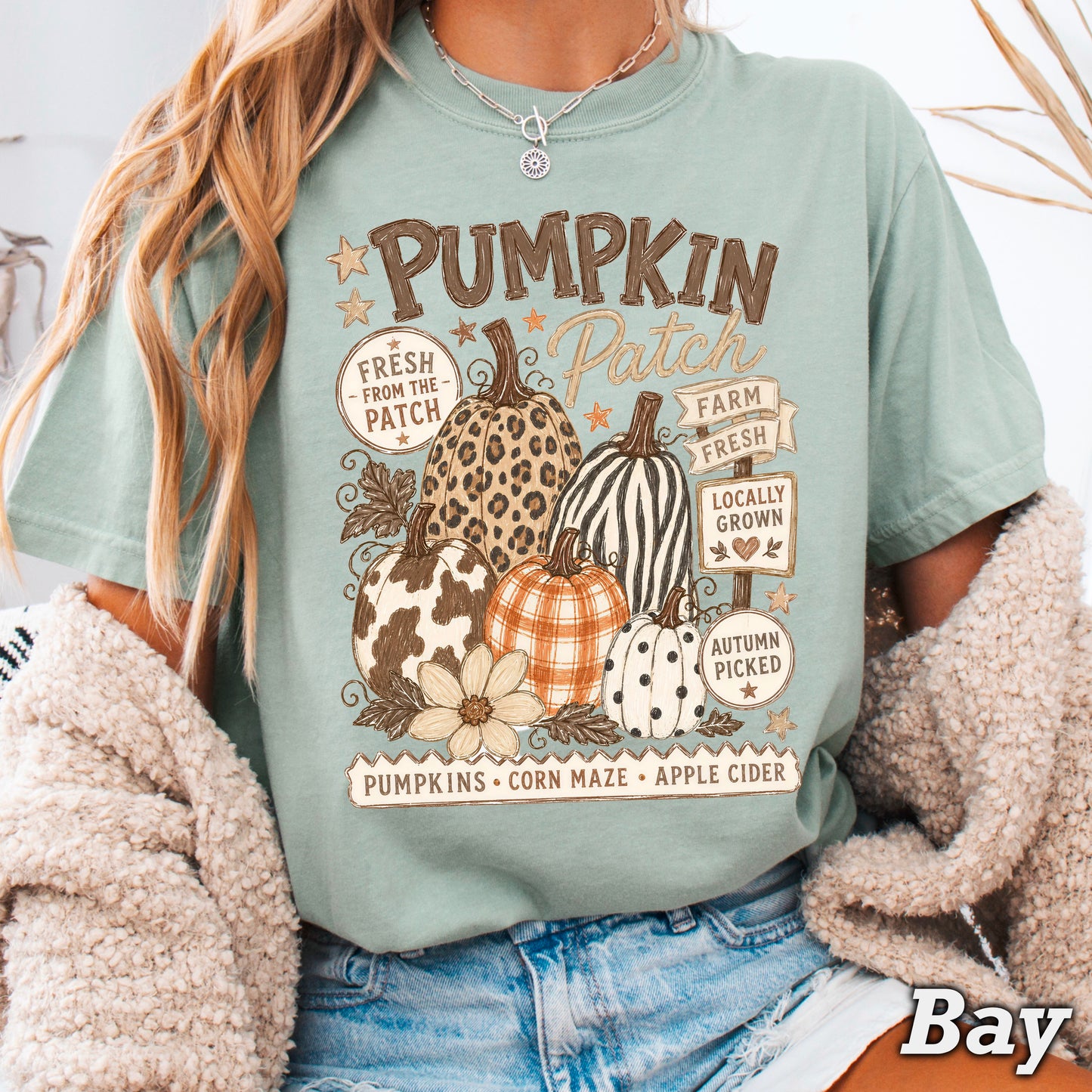 Fall Pumpkin Patch Comfort Color Graphic Tee