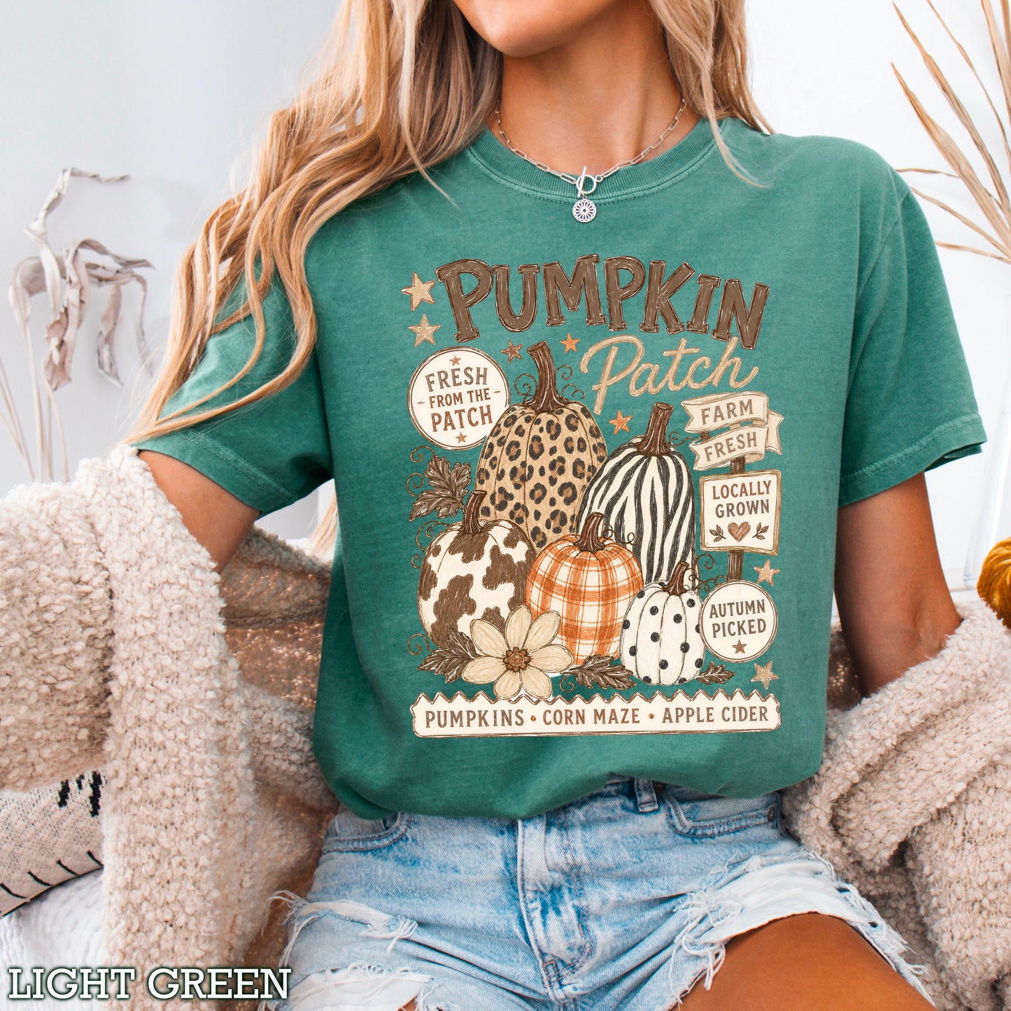 Fall Pumpkin Patch Comfort Color Graphic Tee
