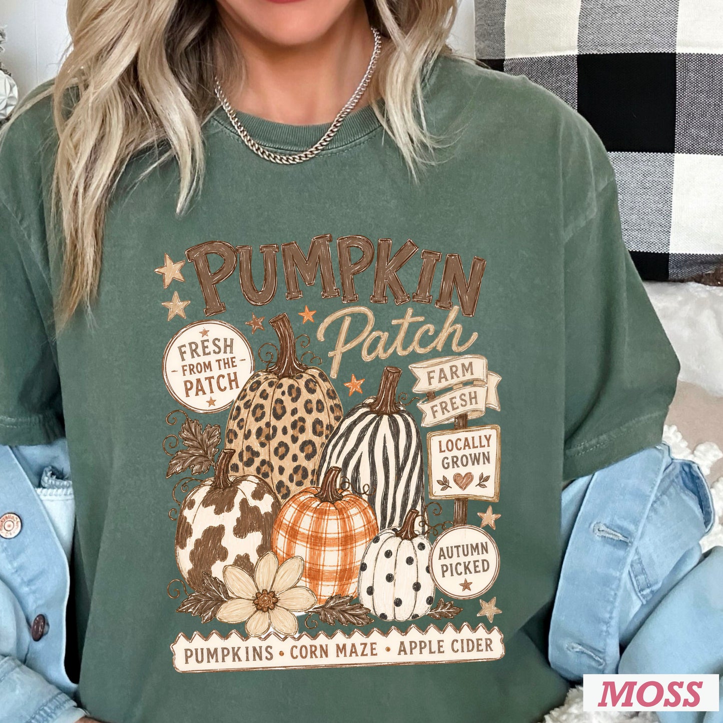 Fall Pumpkin Patch Comfort Color Graphic Tee