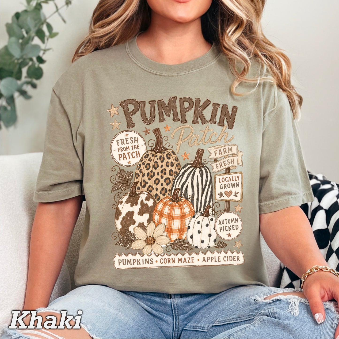 Fall Pumpkin Patch Comfort Color Graphic Tee
