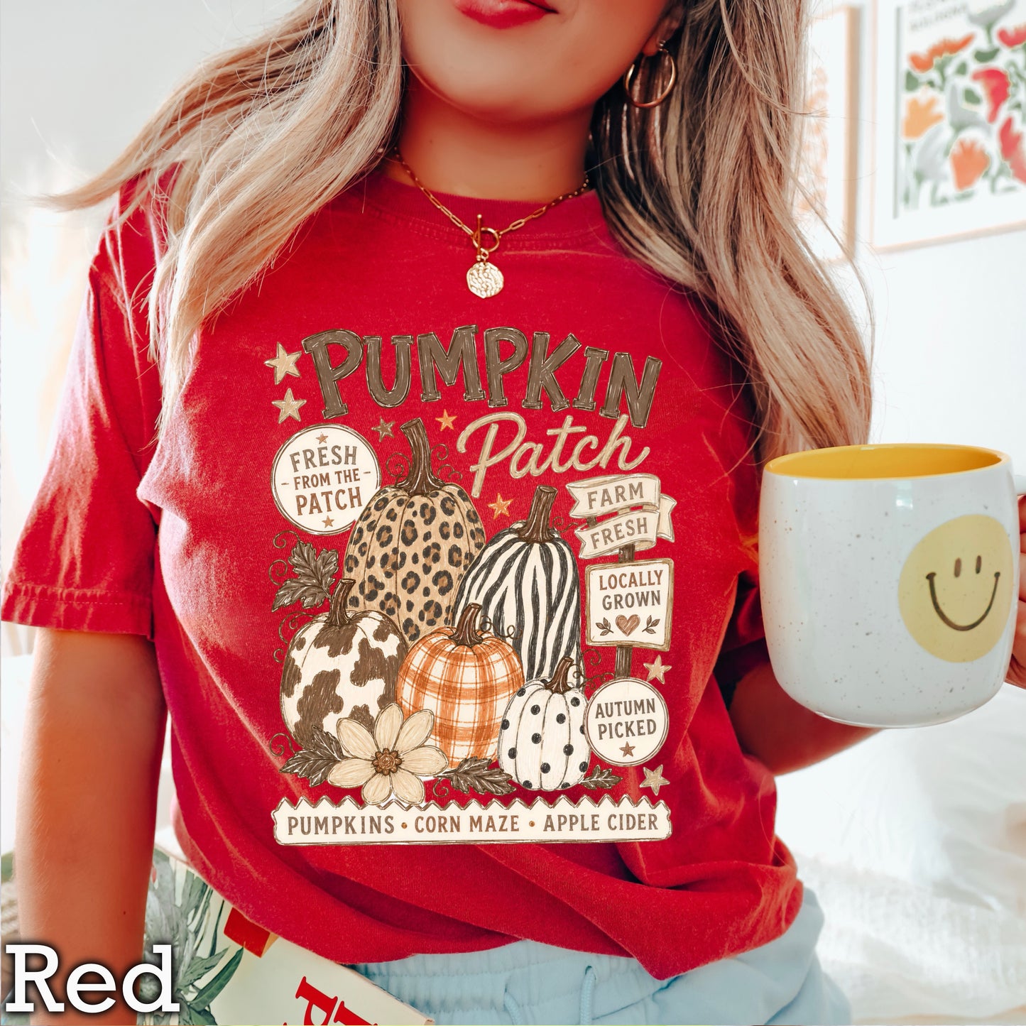 Fall Pumpkin Patch Comfort Color Graphic Tee