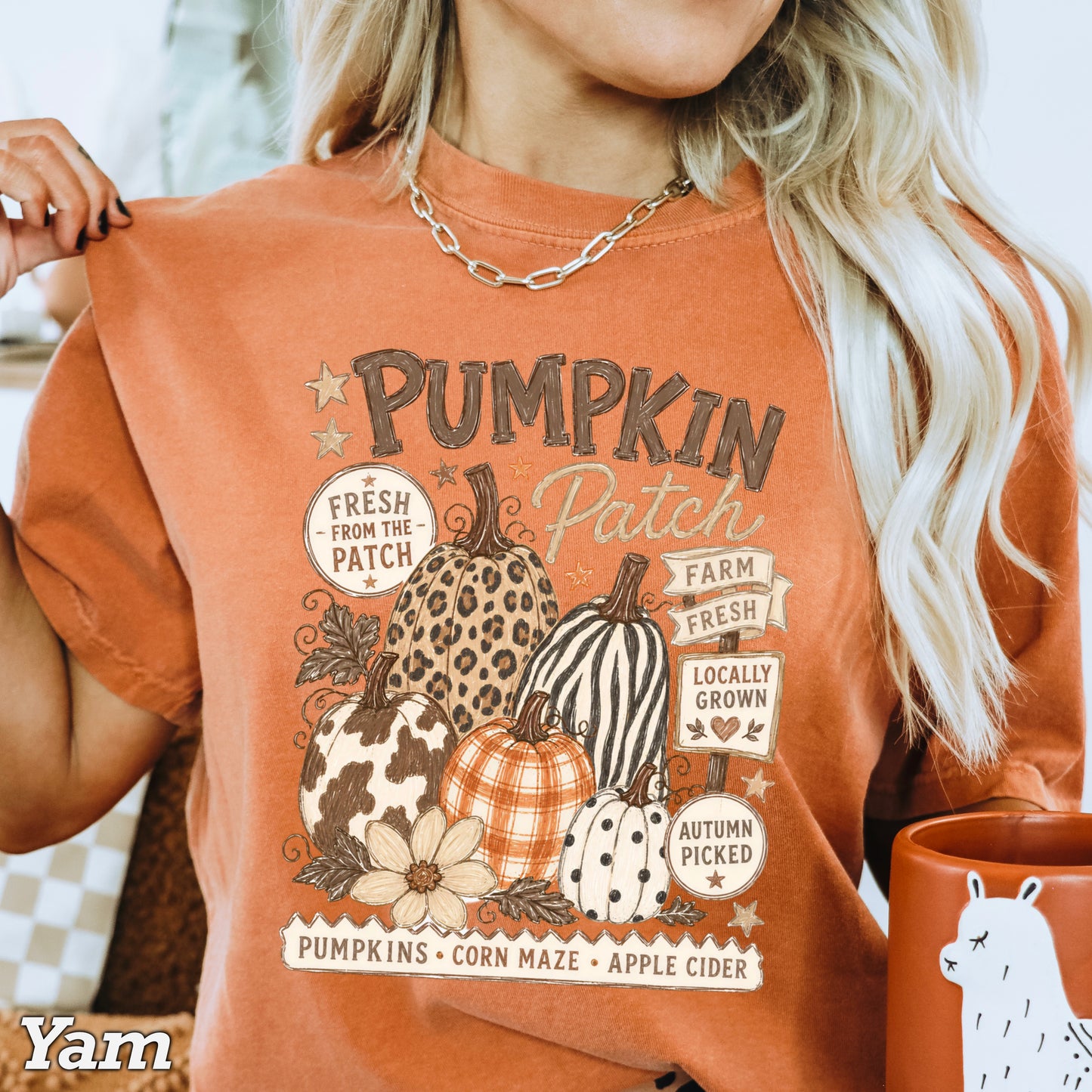 Fall Pumpkin Patch Comfort Color Graphic Tee