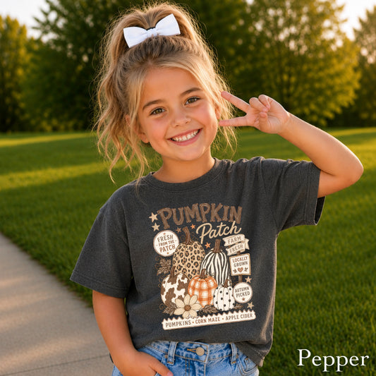 Fall Pumpkin Patch Youth Comfort Color T-Shirt