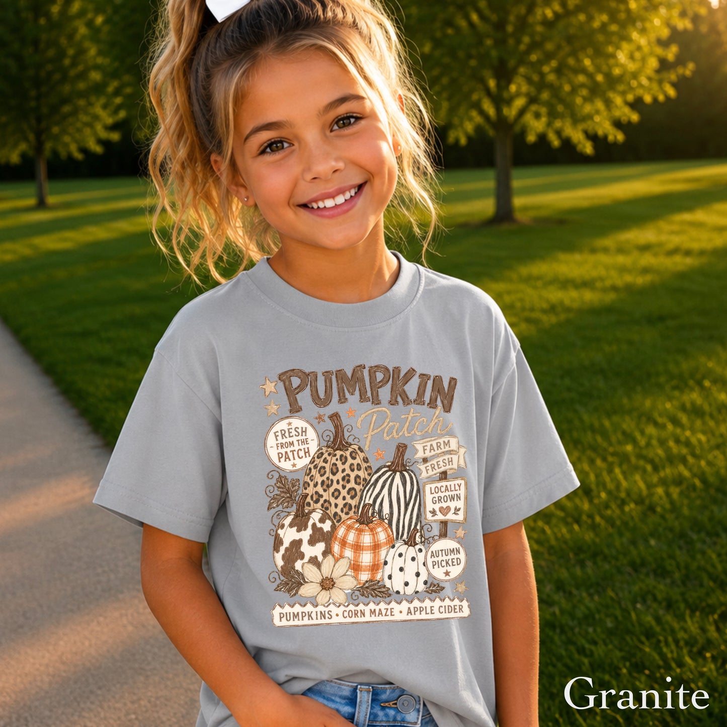 Fall Pumpkin Patch Youth Comfort Color T-Shirt