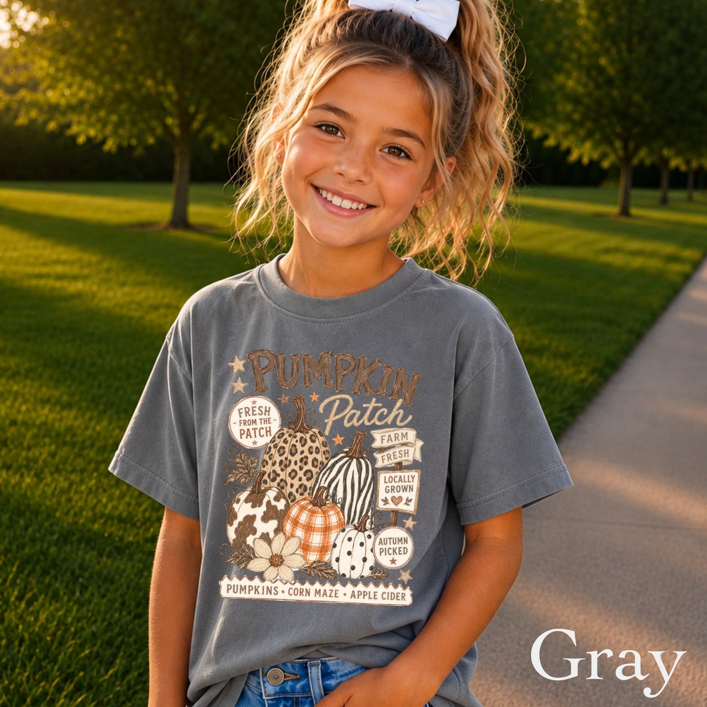 Fall Pumpkin Patch Youth Comfort Color T-Shirt