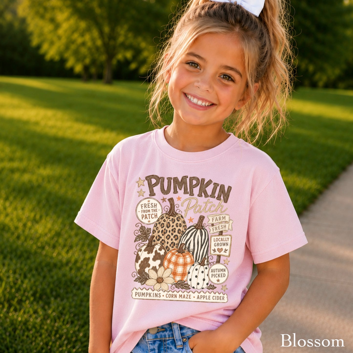 Fall Pumpkin Patch Youth Comfort Color T-Shirt