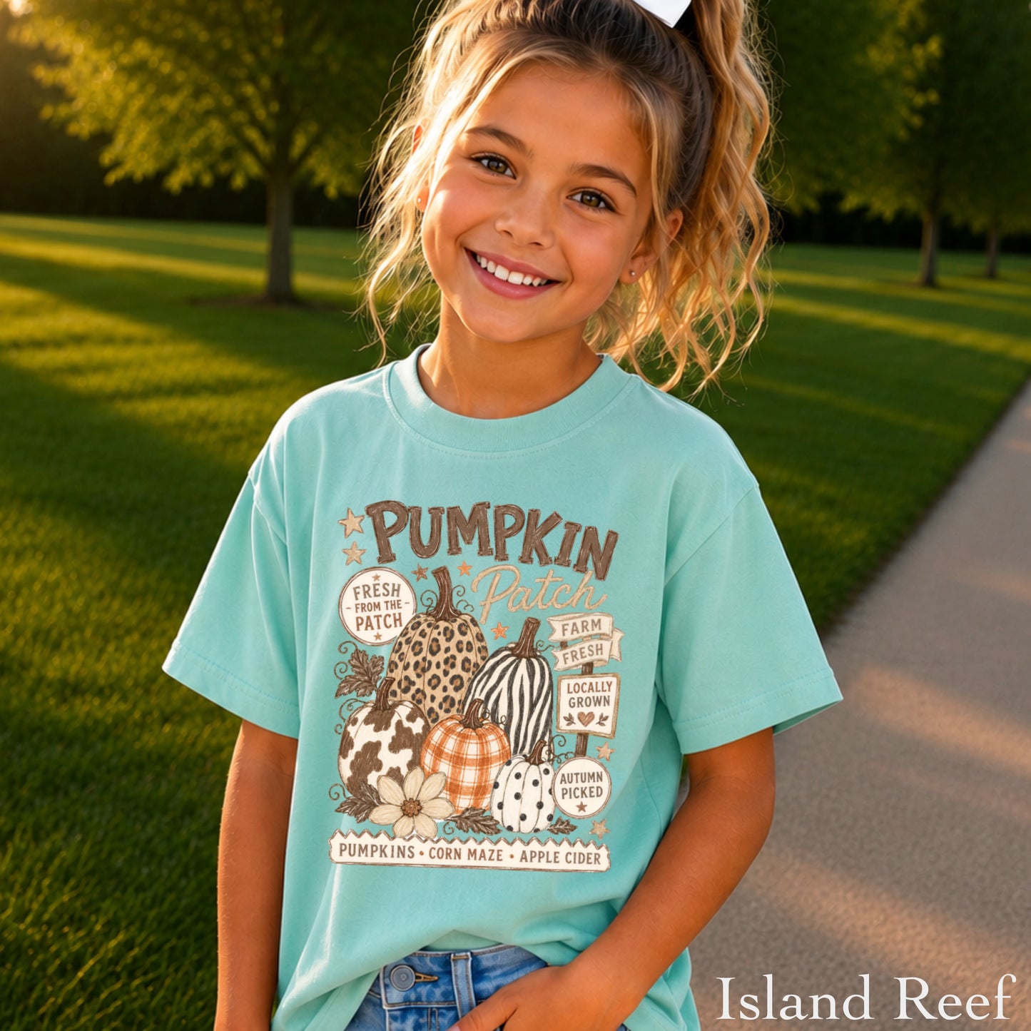 Fall Pumpkin Patch Youth Comfort Color T-Shirt