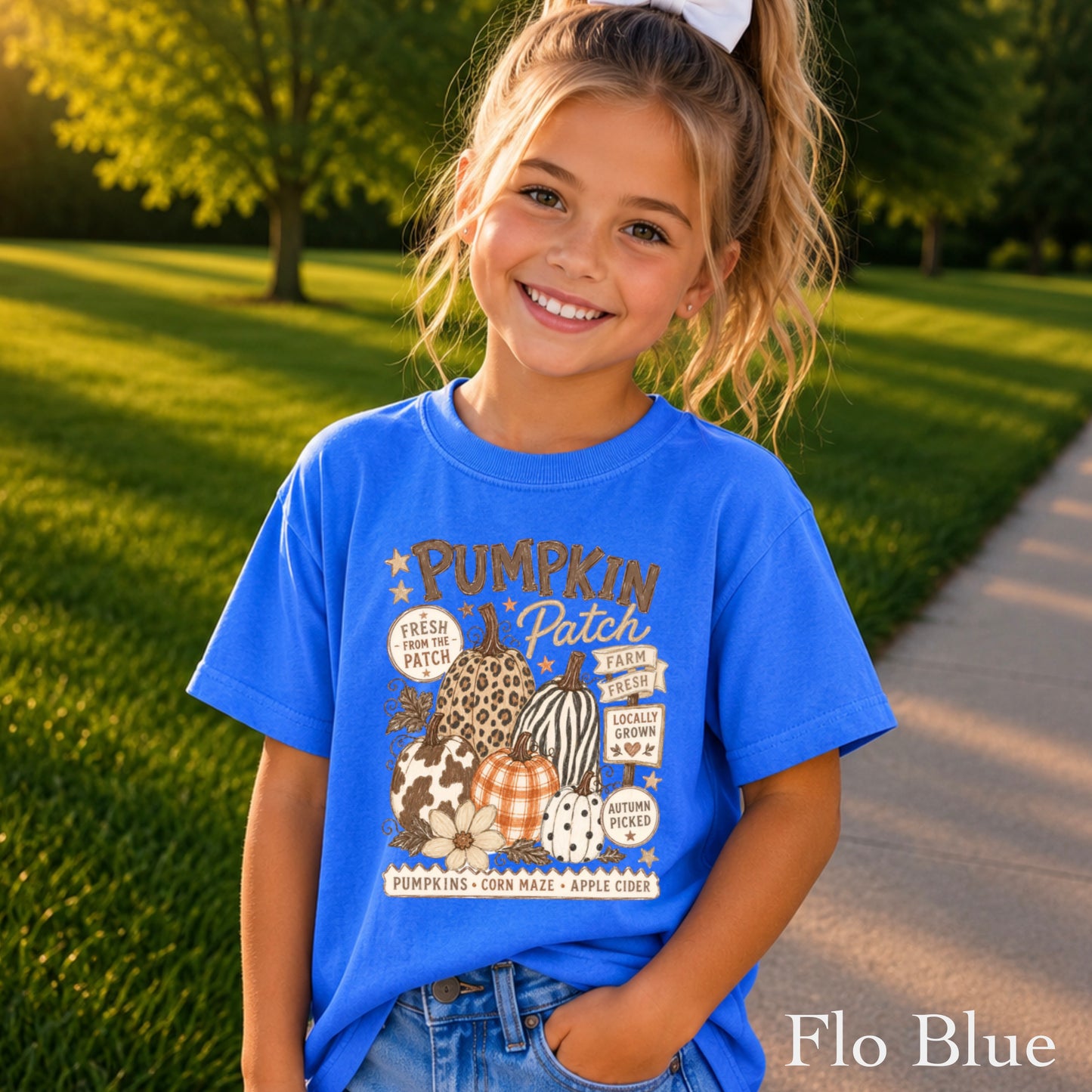 Fall Pumpkin Patch Youth Comfort Color T-Shirt