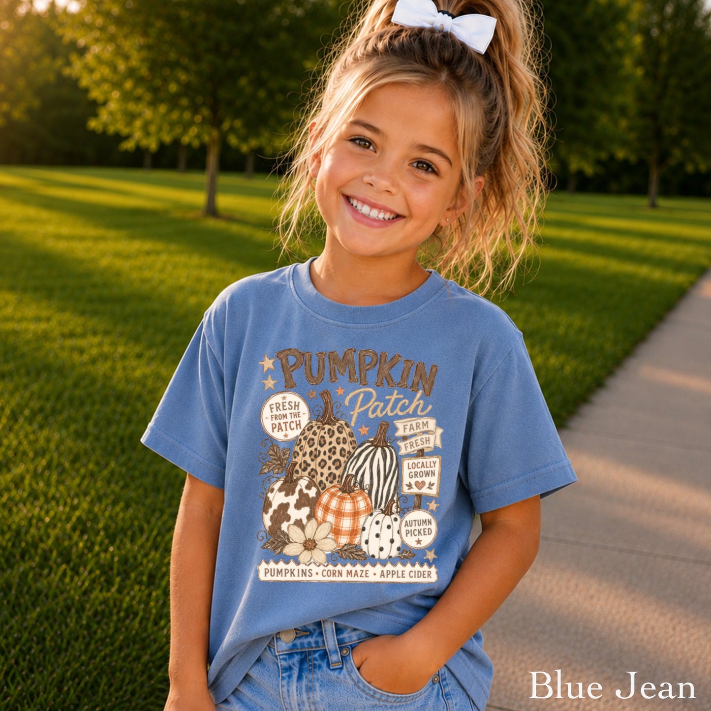 Fall Pumpkin Patch Youth Comfort Color T-Shirt