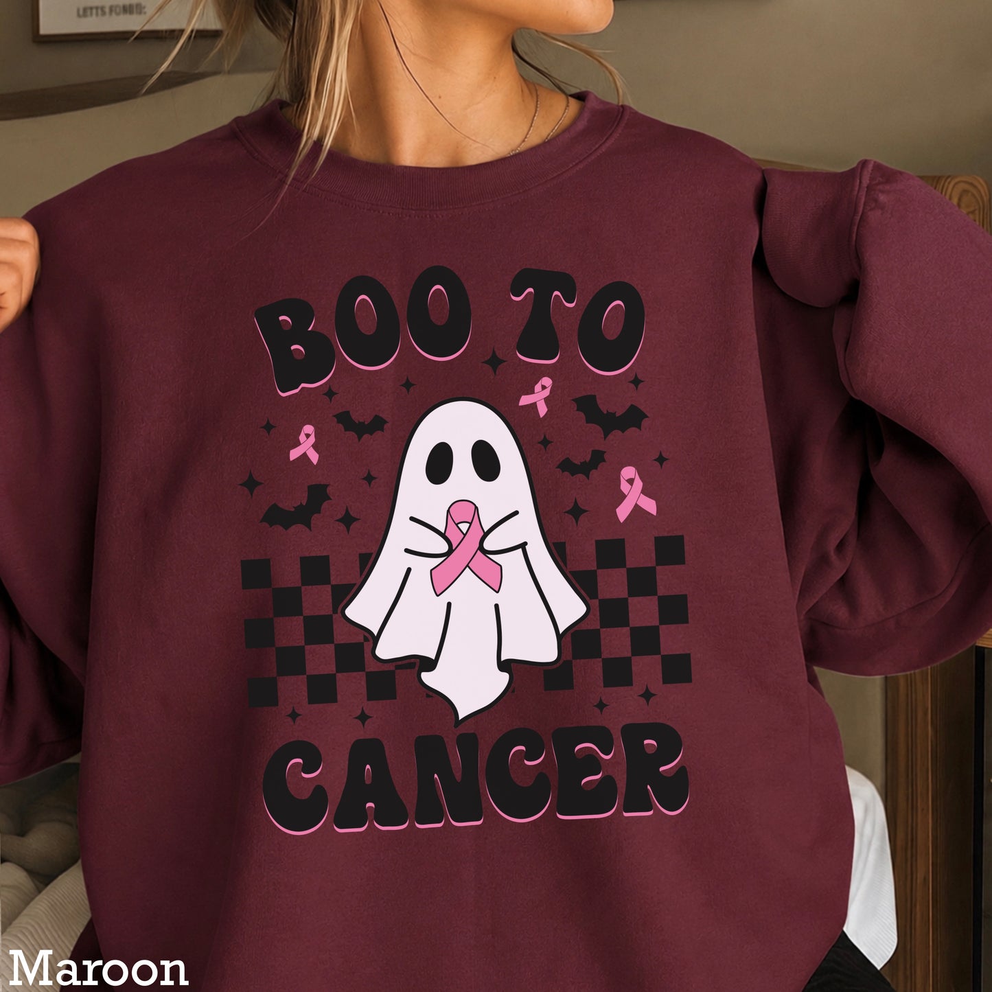Boo To Cancer Crewneck Sweatshirt
